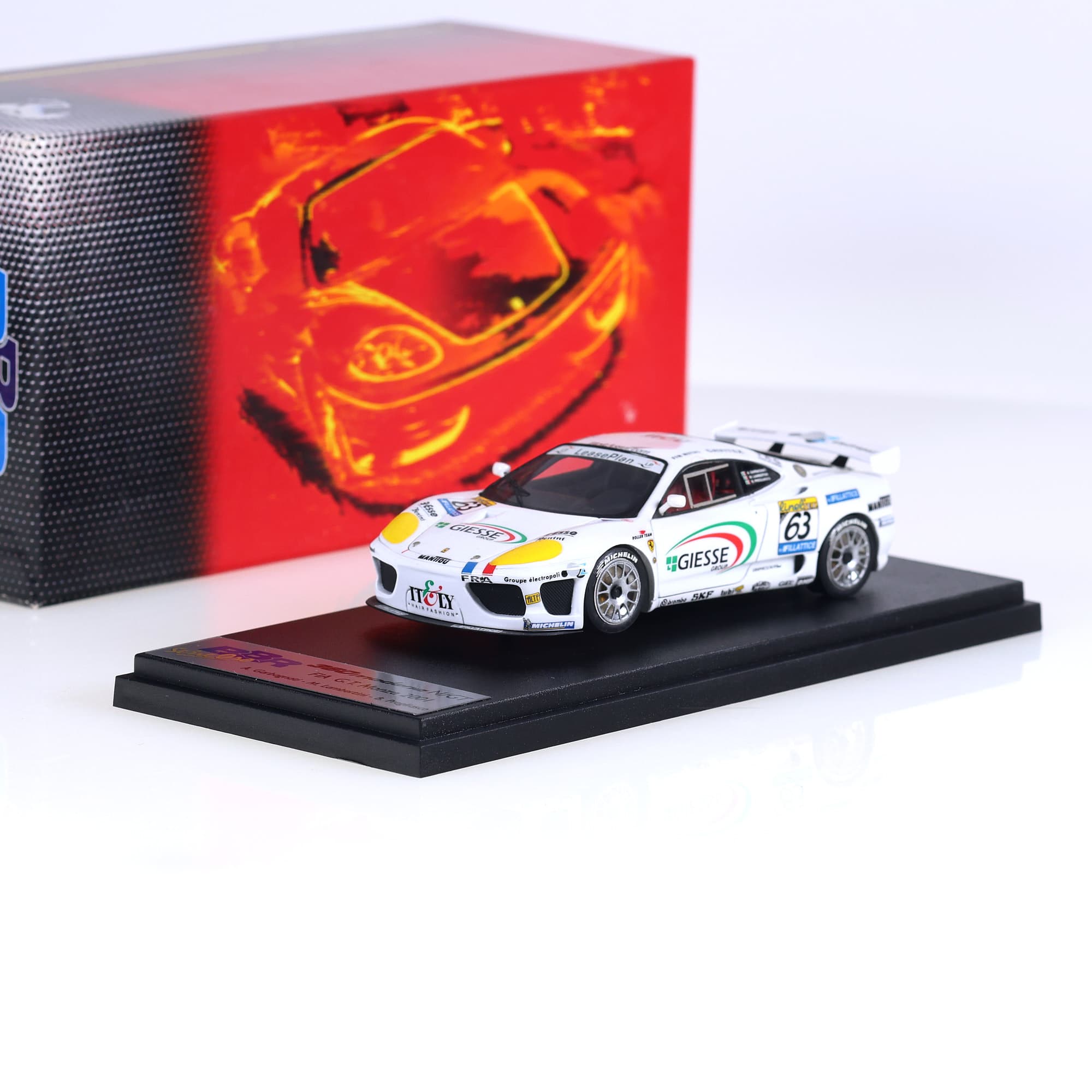 BBR BG 222  Ferrari F360 N/GT FIA GT Monza 2001 - Garbagnati #63 1/43 