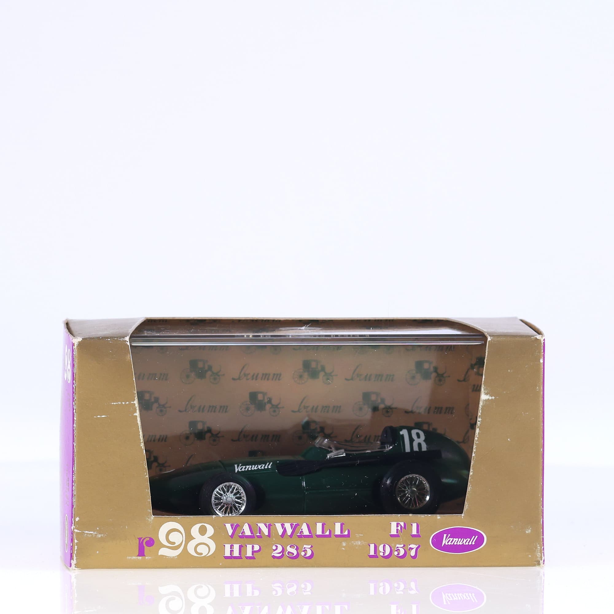 Brumm r98 Vanwall HP 285 F1 1957 #18 1957 1/43 Vert avec boîte — miniature 10