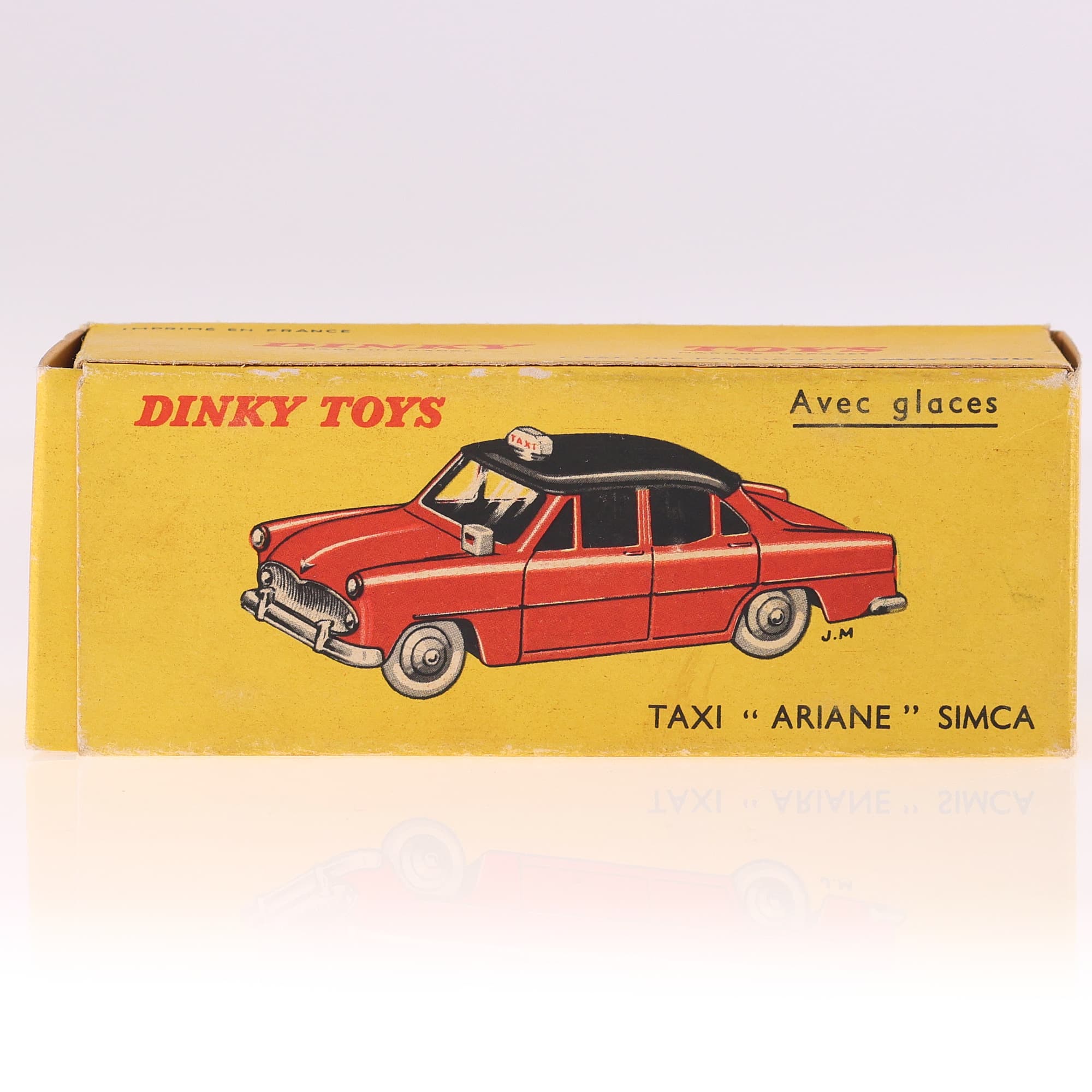 Dinky Toys 542 Simca Taxi "Ariane" (avec glaces) 1/43 Bicolore avec boîte — miniature 11