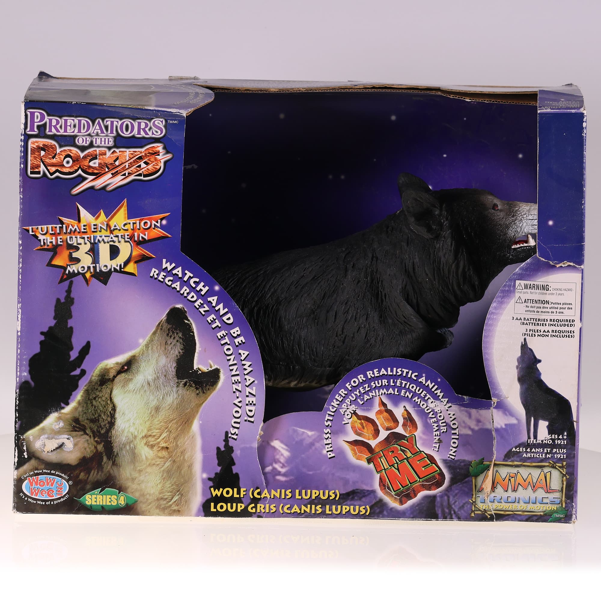 Wow Wee Animal Tronics Wolf (Canis Lupus) Loup Gris Série 4 avec boîte — miniature 10