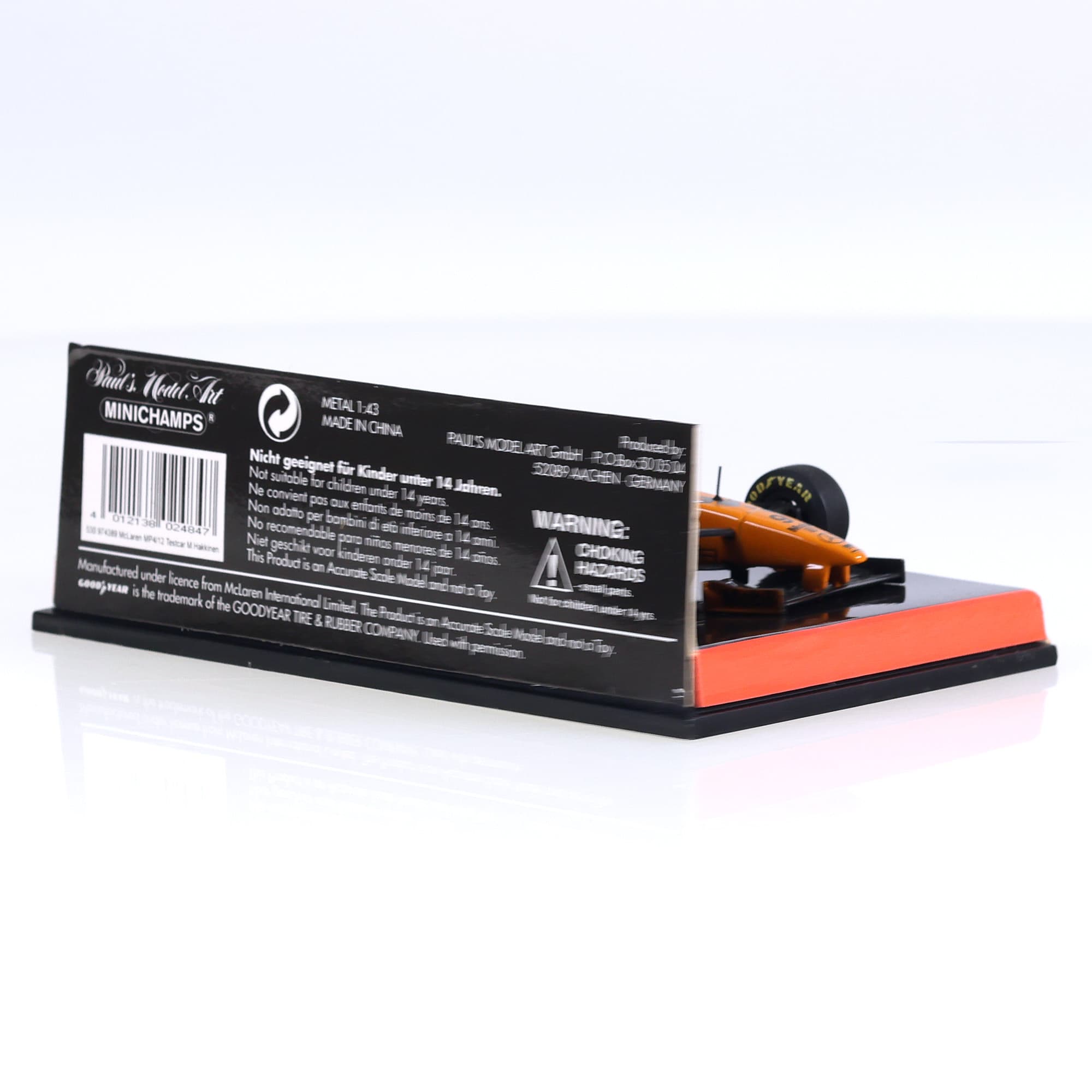 Minichamps 530 974389 MP4/12 test Car  #9 1/43 Orange avec boîte — miniature 7
