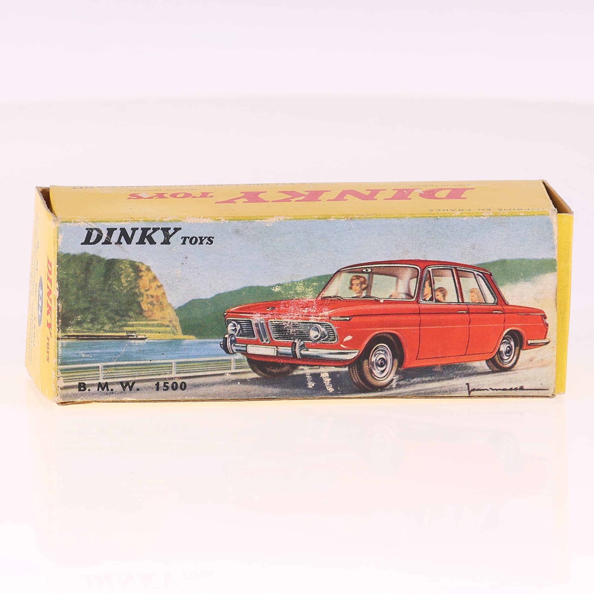 Dinky Toys F n°534 BMW 1500 1/43 rouge vif état A avec boîte — miniature 11