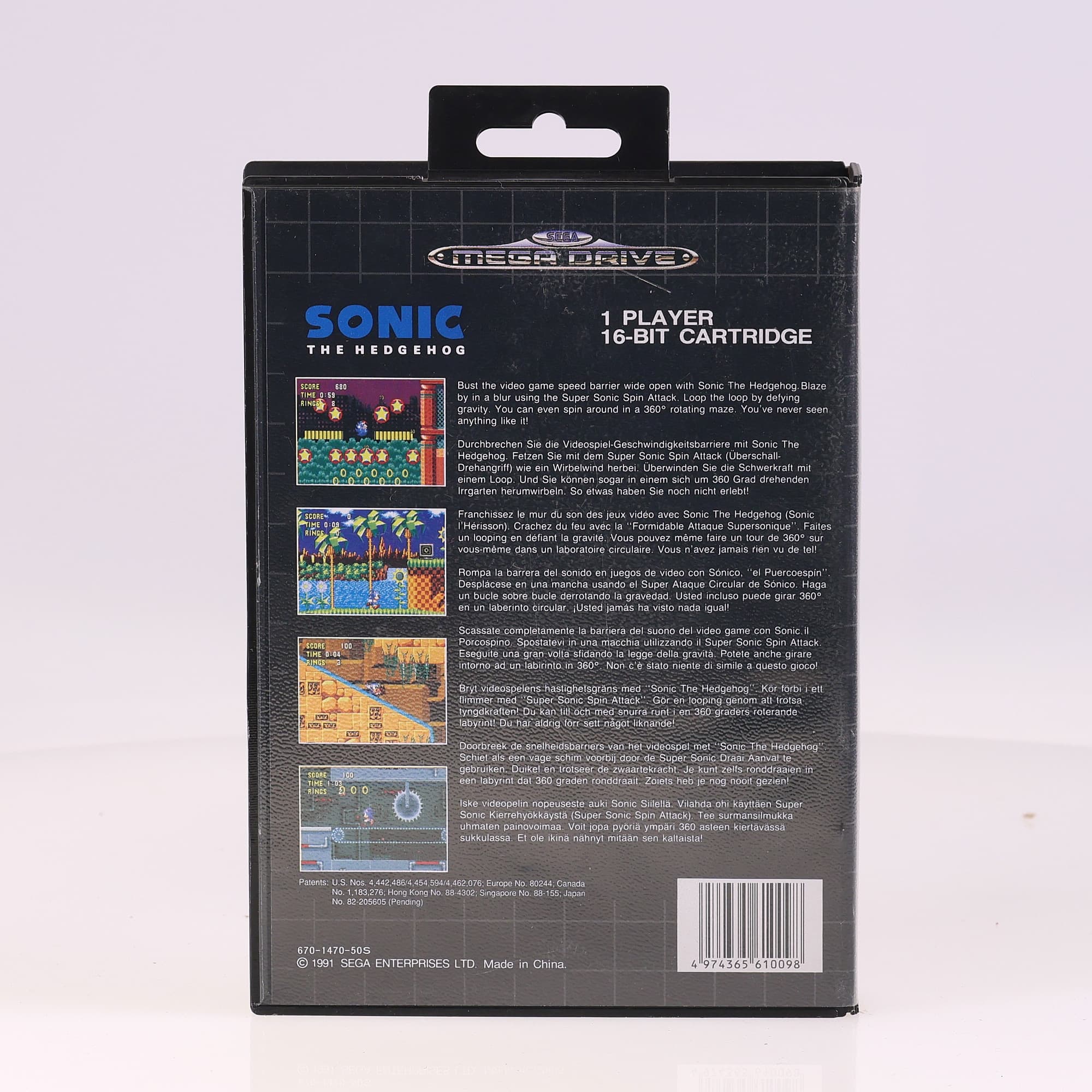 SEGA Mega Drive SONIC - The Hedgehog - Avec affiche  — miniature 5