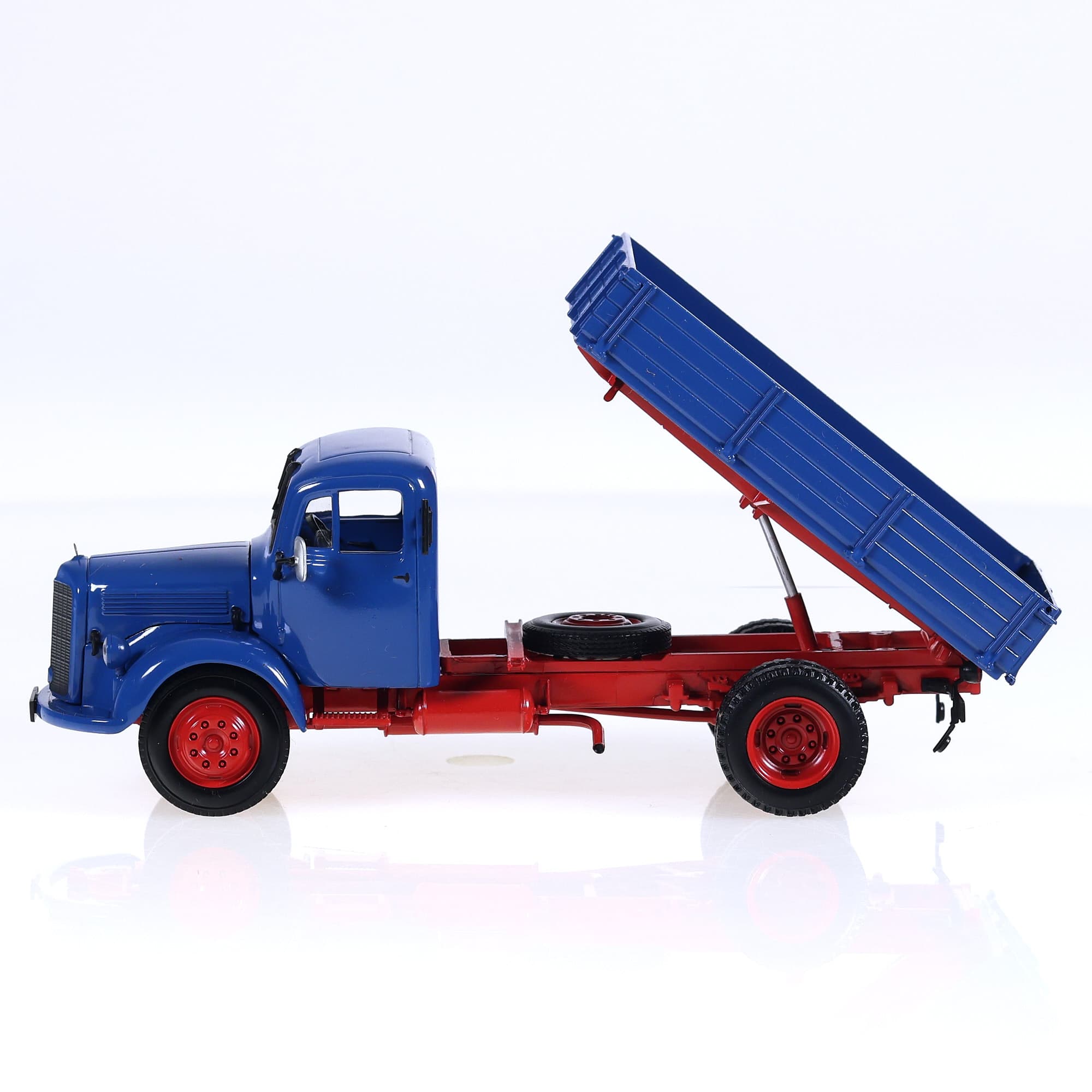 Minichamps L3500 Mercedes-Benz Tipper Truck 1950 1/43 Bleu avec boîte — miniature 11