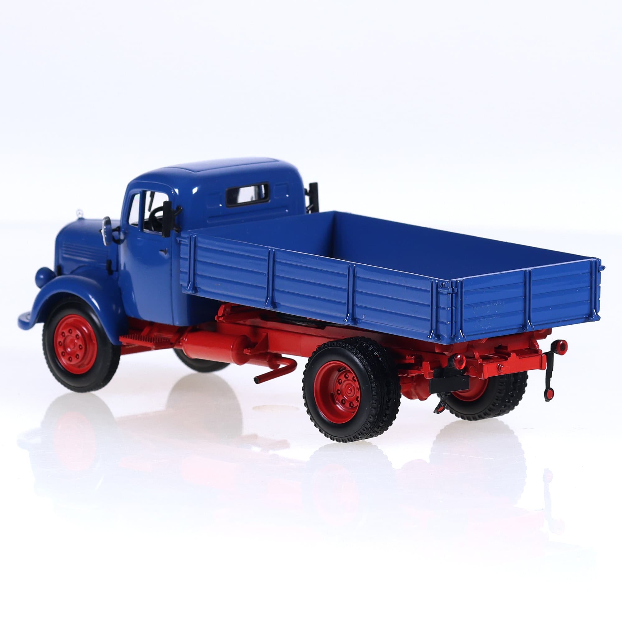 Minichamps L3500 Mercedes-Benz Tipper Truck 1950 1/43 Bleu avec boîte — miniature 3