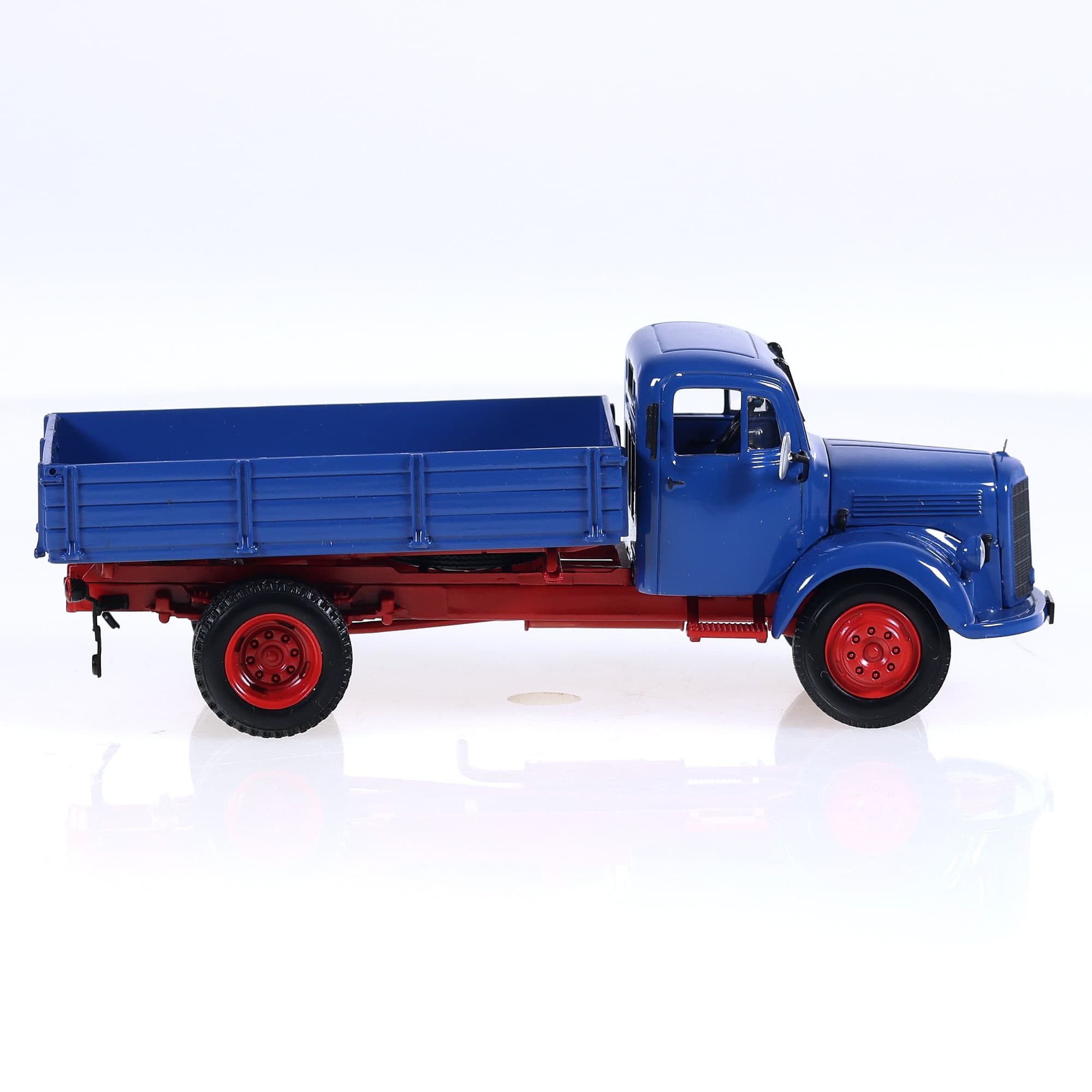 Minichamps L3500 Mercedes-Benz Tipper Truck 1950 1/43 Bleu avec boîte — miniature 6