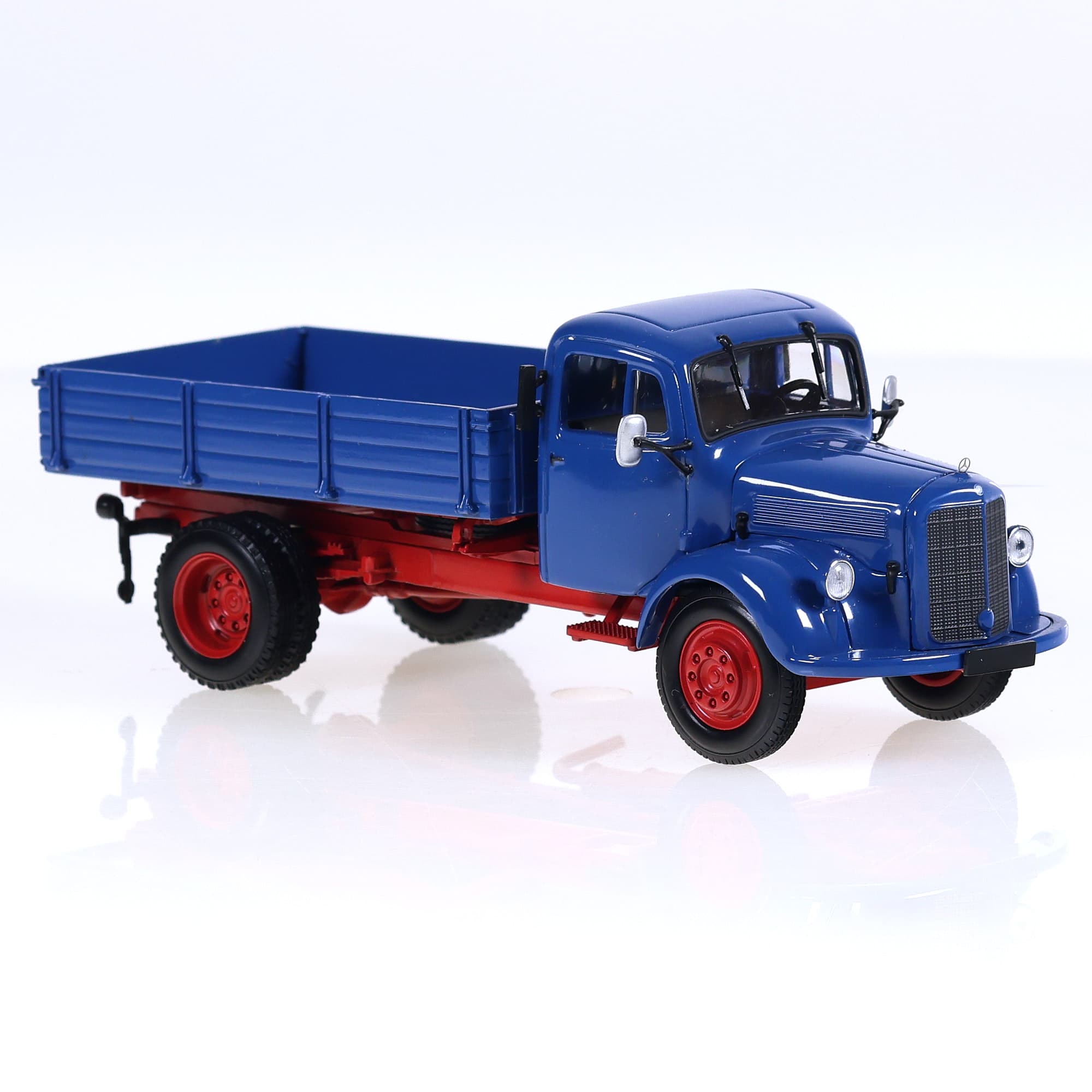 Minichamps L3500 Mercedes-Benz Tipper Truck 1950 1/43 Bleu avec boîte — miniature 7