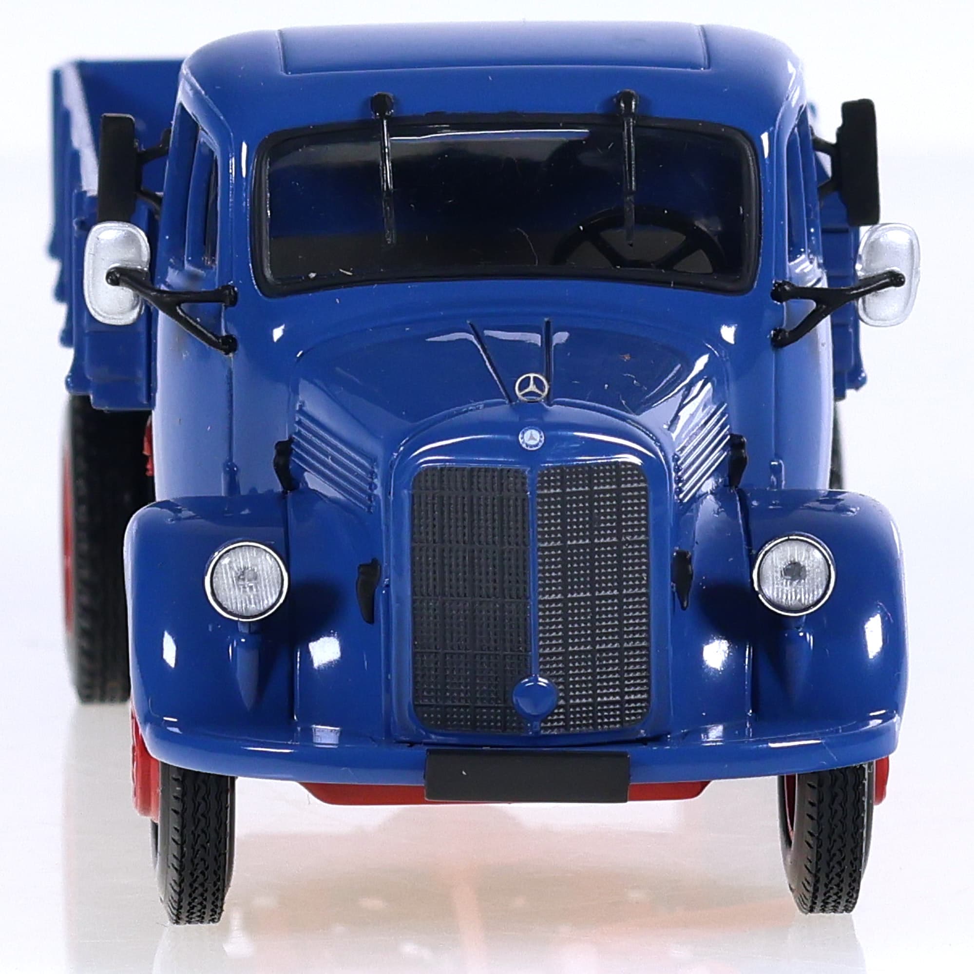 Minichamps L3500 Mercedes-Benz Tipper Truck 1950 1/43 Bleu avec boîte — miniature 8