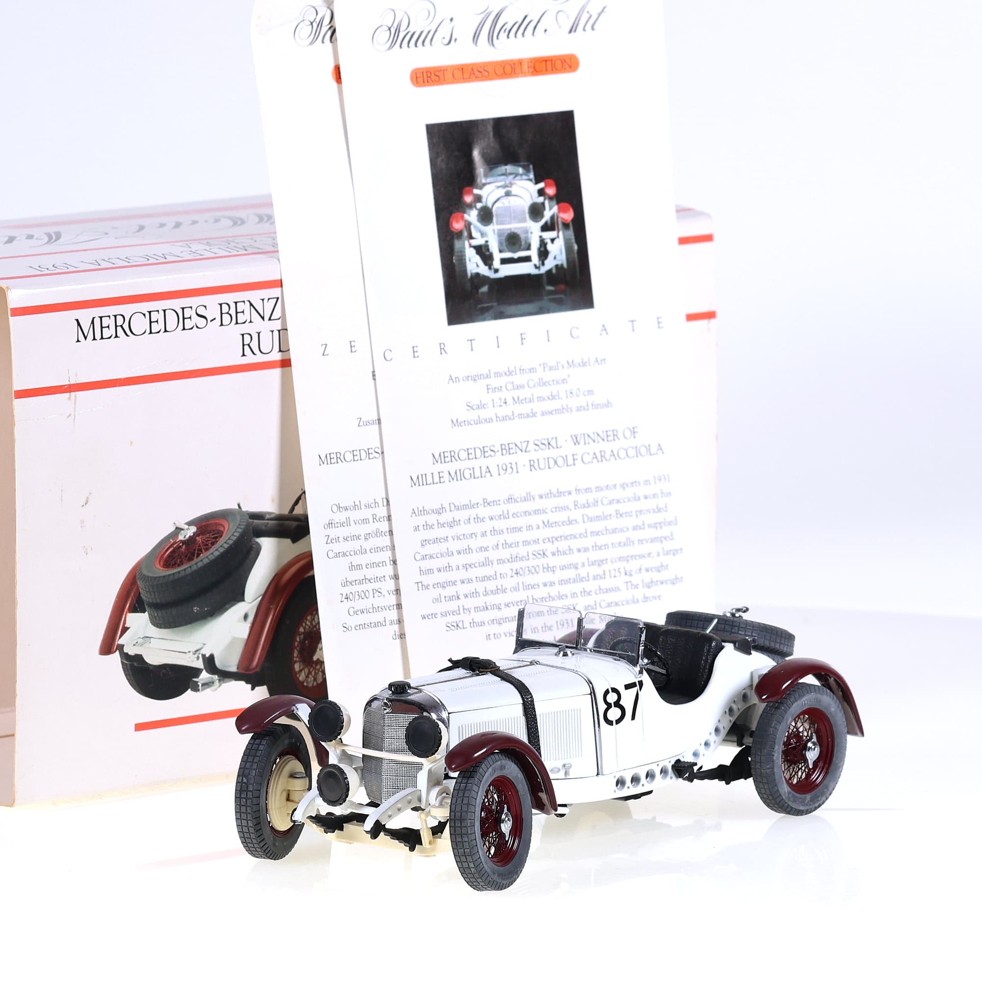 Paul's Model Art Mercedes-Benz SSKL Mille Miglia 1 Rudolf Caracciola 1/24
