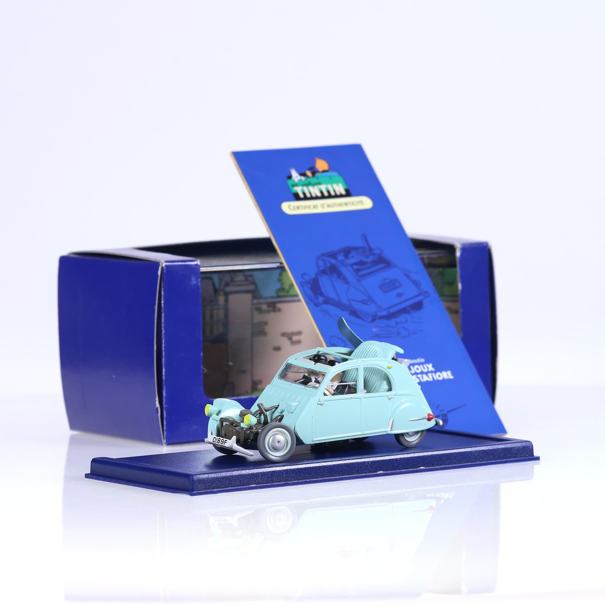 Atlas Citroën La 2CV emboutie - Bijoux de la Castafiore - Tintin 1/43 