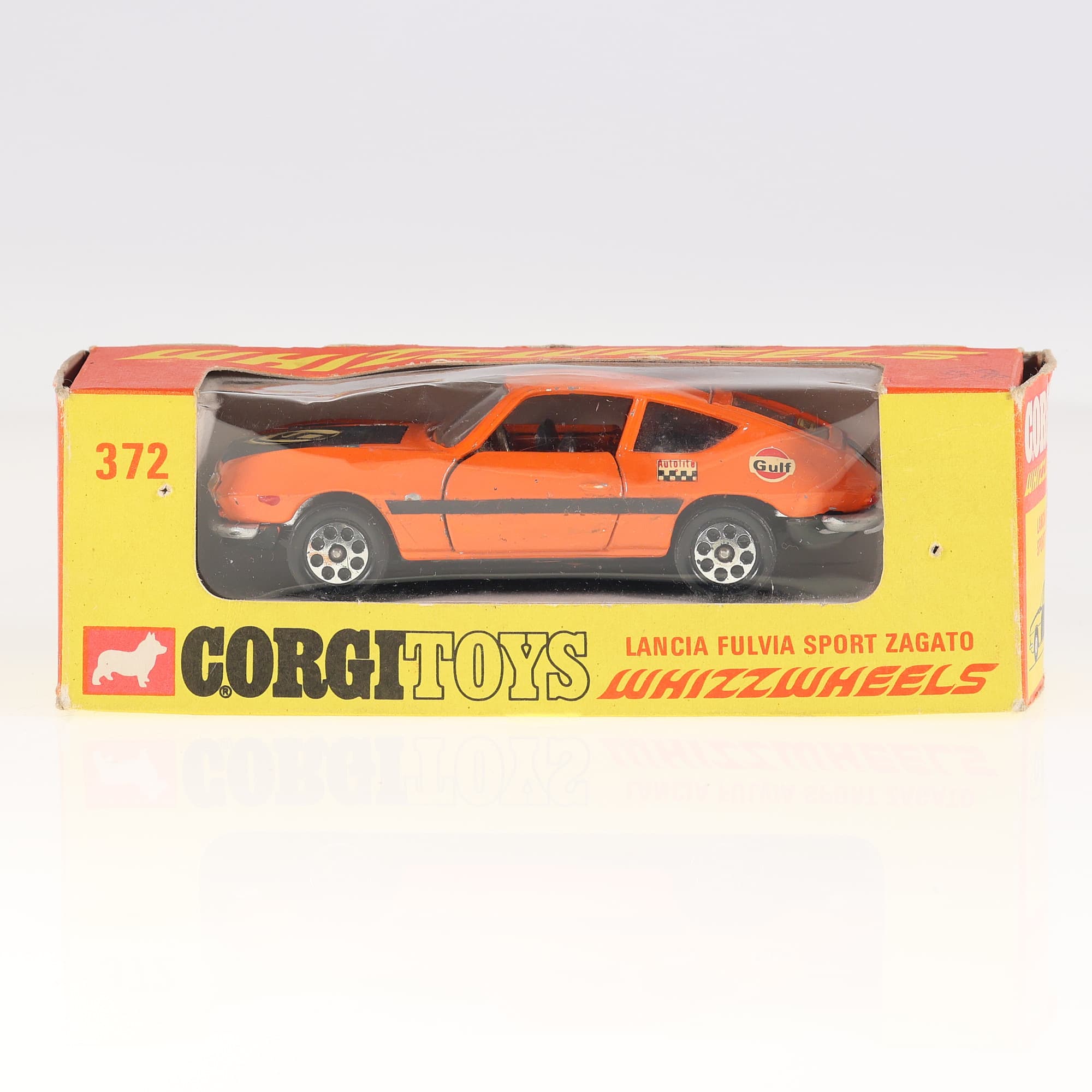 Corgi 372 Lancia Fulvia Sport Zagato 1/43 Orange Gulf avec boîte — miniature 11