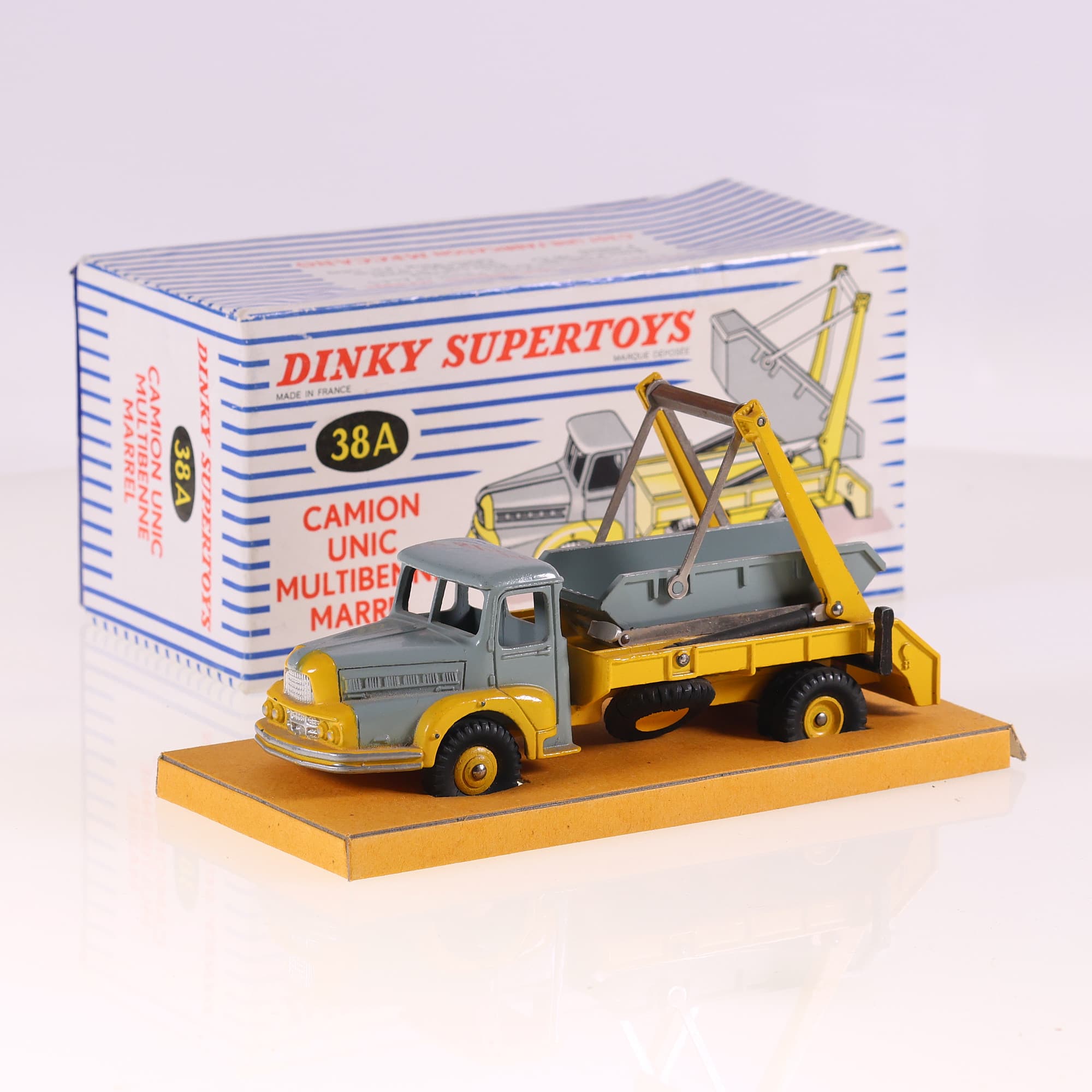 Dinky Toys 38A Unic Multibenne Marrel 1/43 Bicolore avec boîte