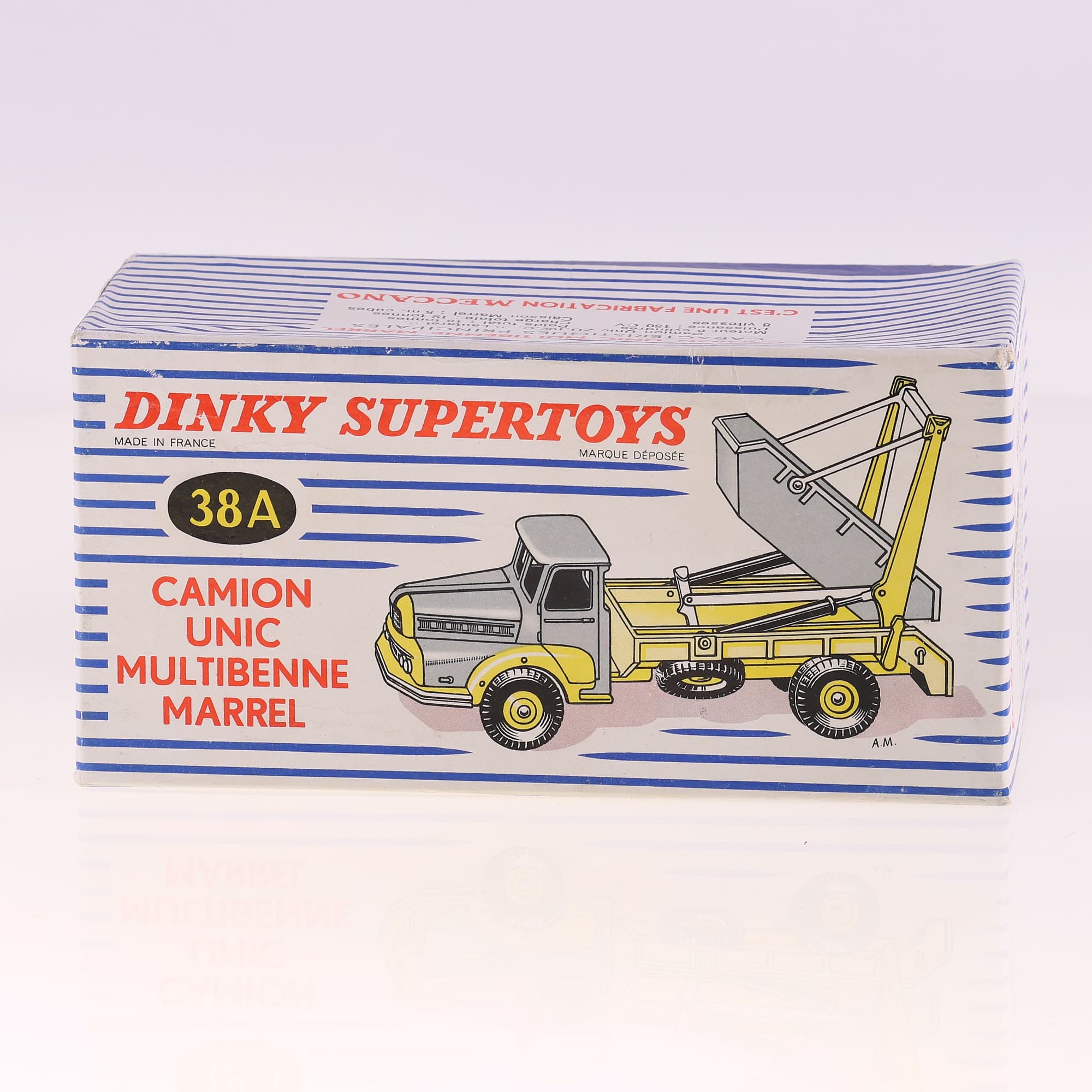 Dinky Toys 38A Unic Multibenne Marrel 1/43 Bicolore avec boîte — miniature 10