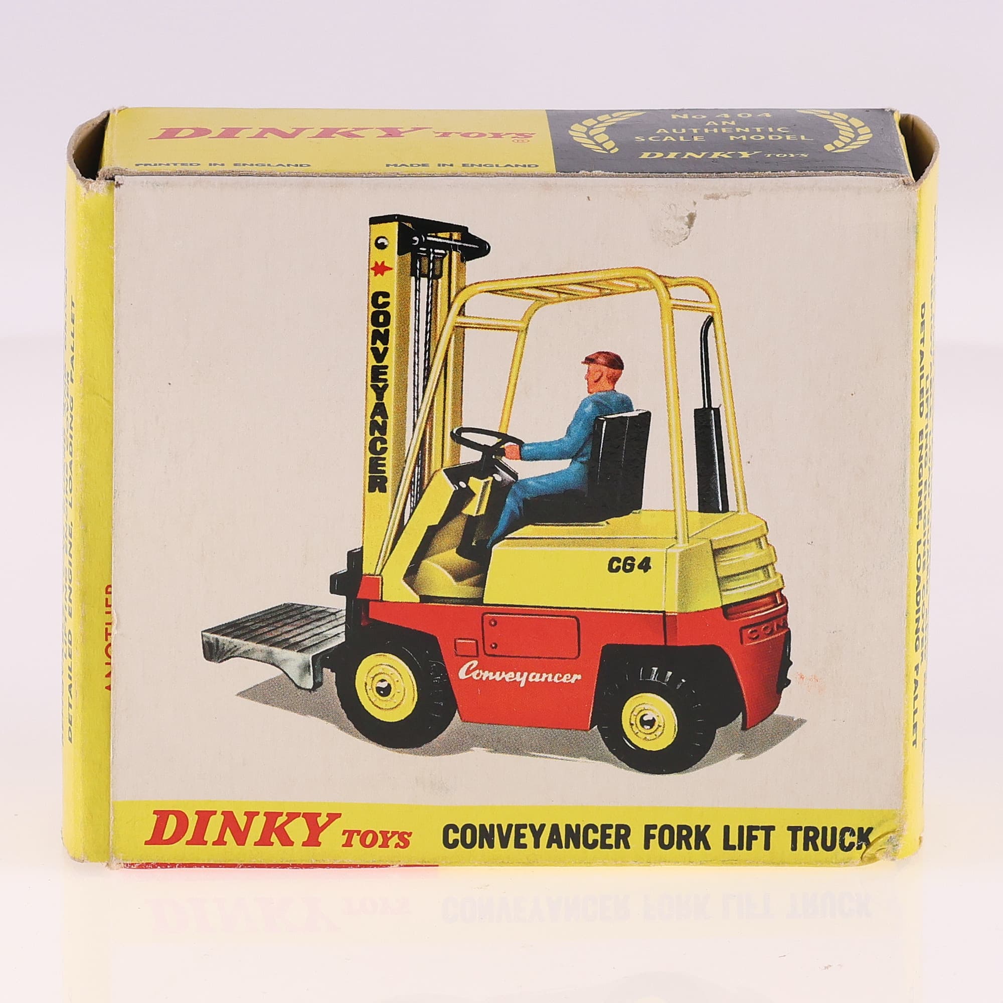 Dinky Toys 404 Conveyancer Fork Lift Truck 1/43 Bicolore avec boîte — miniature 11
