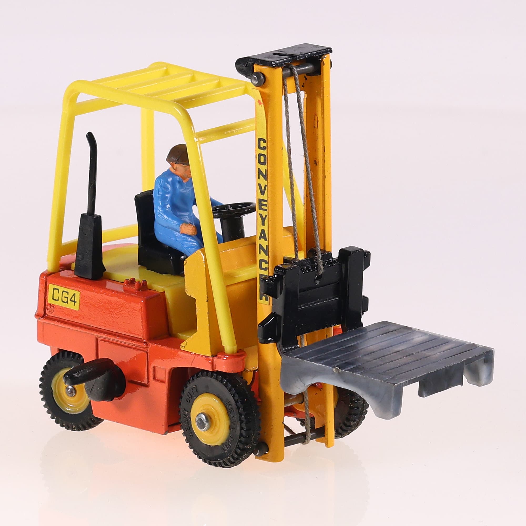 Dinky Toys 404 Conveyancer Fork Lift Truck 1/43 Bicolore avec boîte — miniature 7
