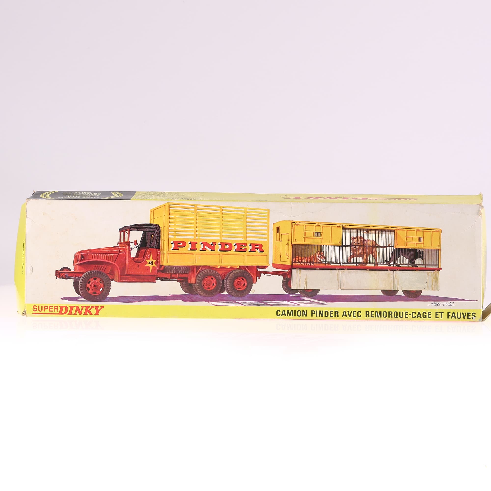 Dinky Toys 881 Pinder Camion G.M.C. avec Remorque-Cage et Fauves 1/43 Bicolore — miniature 14