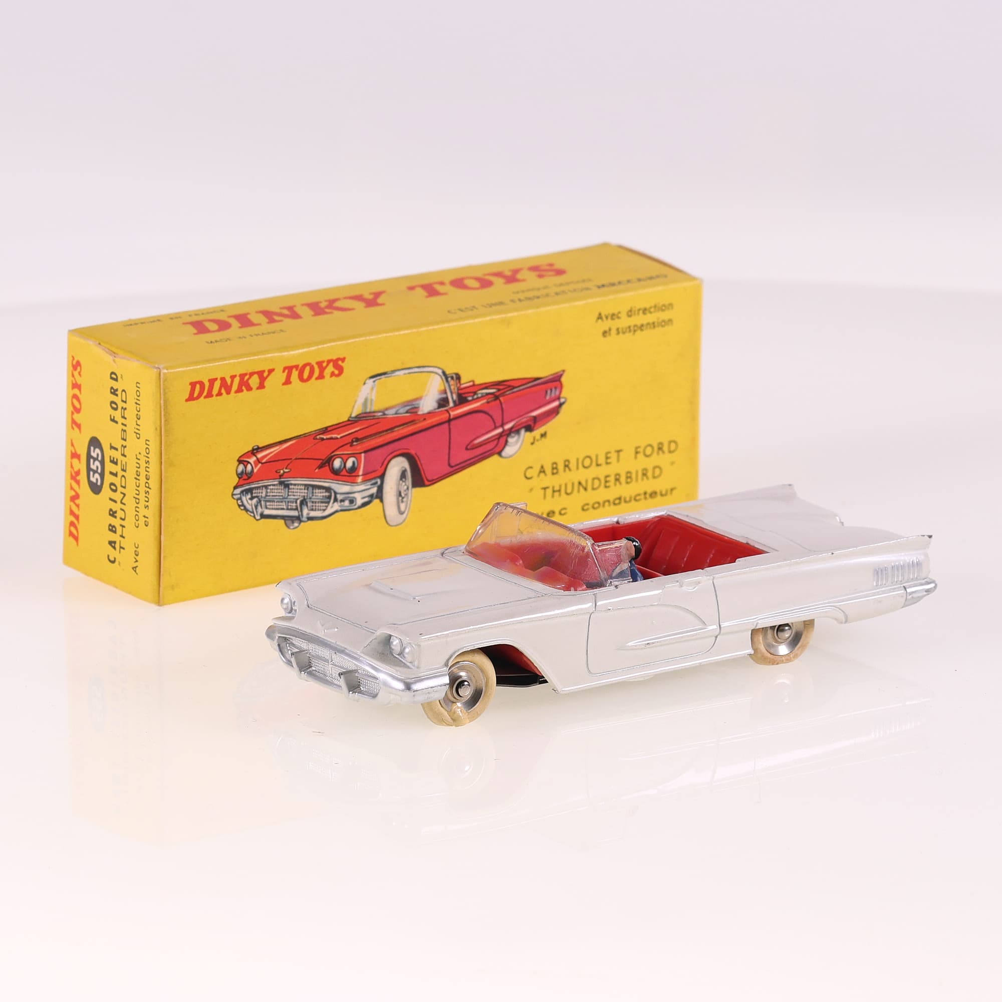 Dinky Toys 555 Ford Cabriolet "Thunderbird" avec conducteur 1/43 Blanc — photo 1