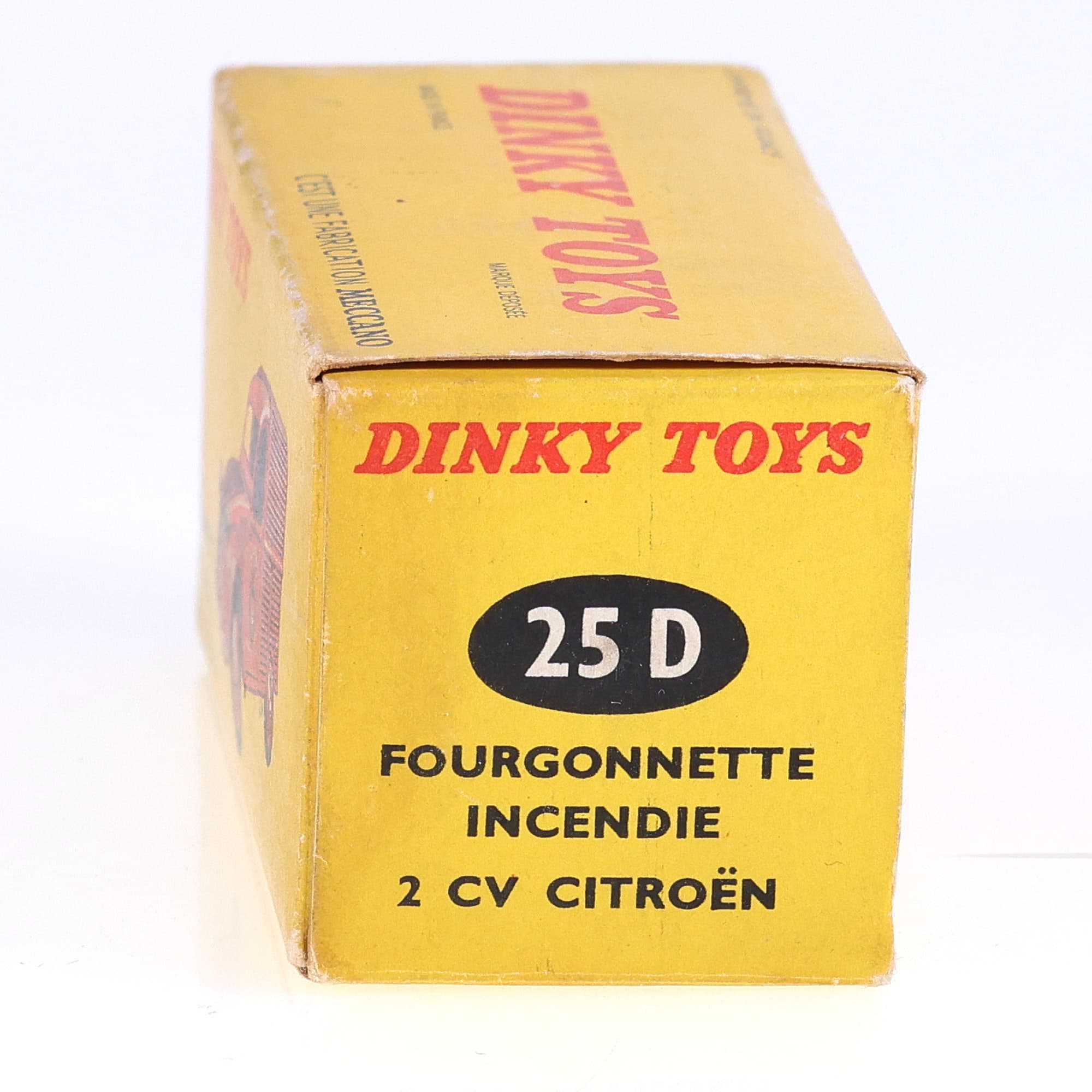 Dinky Toys 25 D Citroën Fourgonnette Incendie 2 CV 1/43 Rouge brillant en boîte — miniature 12
