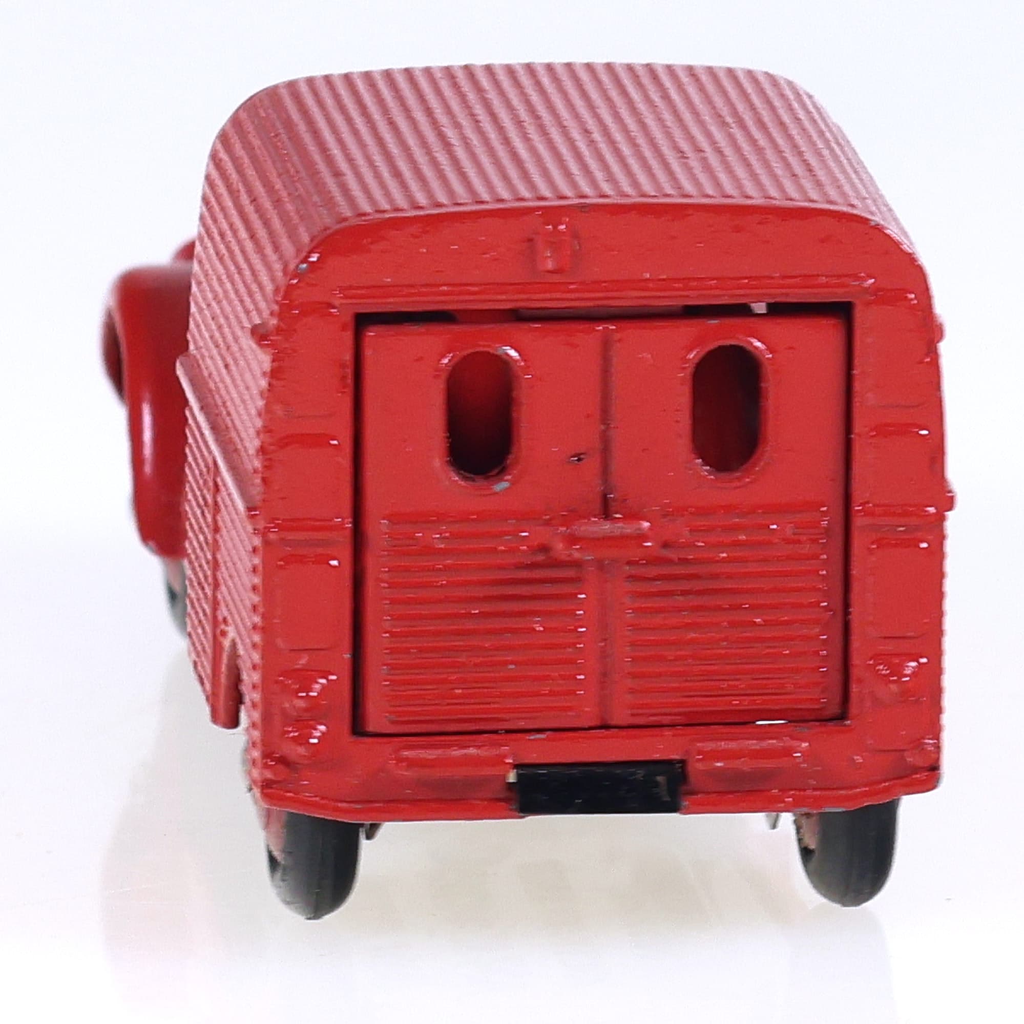 Dinky Toys 25 D Citroën Fourgonnette Incendie 2 CV 1/43 Rouge brillant en boîte — miniature 4