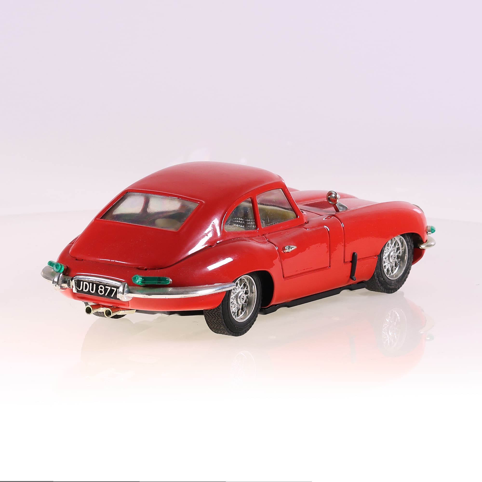 MF 342 Jaguar Type E 30 cm friction en métal Rouge sans boîte — miniature 5