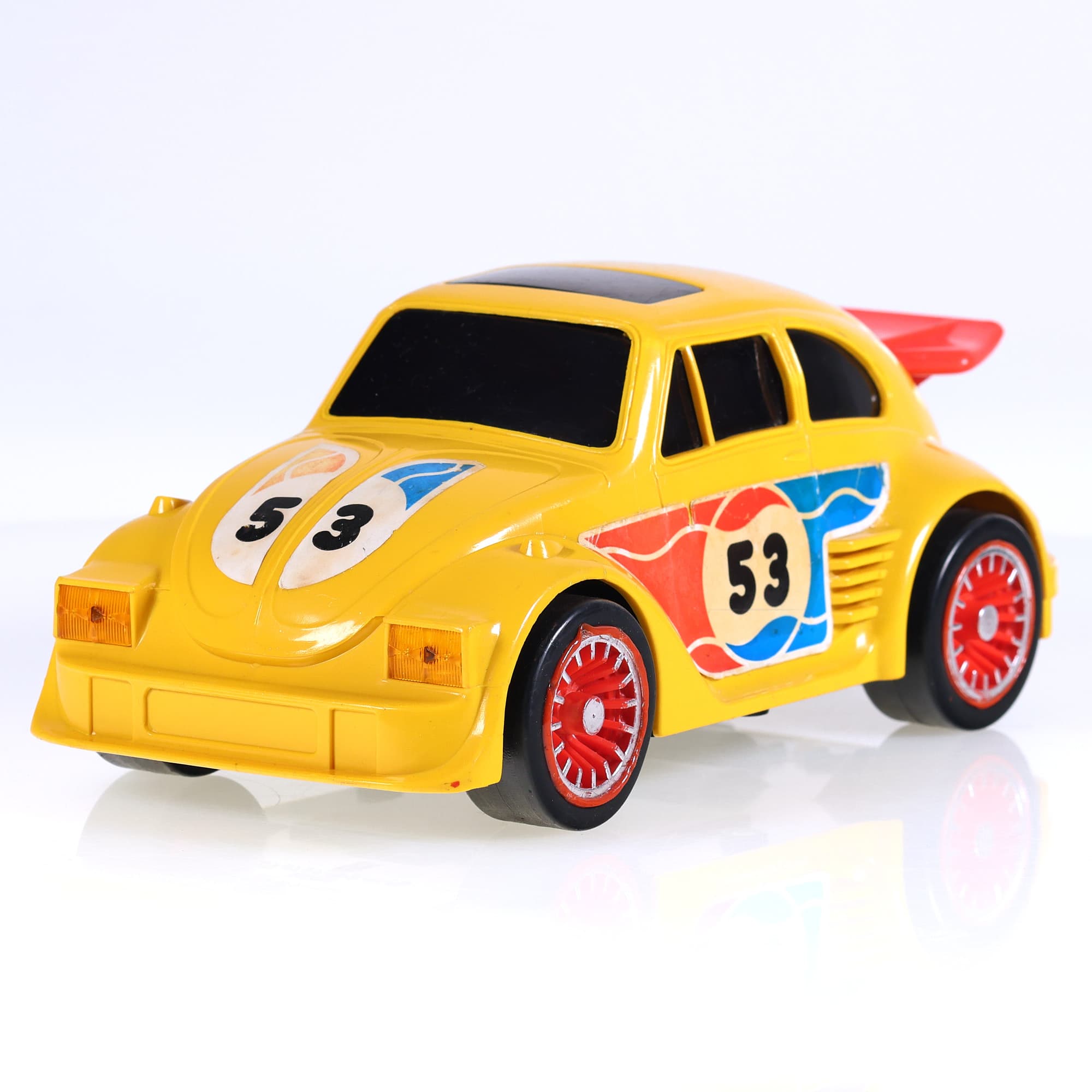 Joustra Volkswagen Coccinelle Racing moteur à piles #53 22 cm Jaune