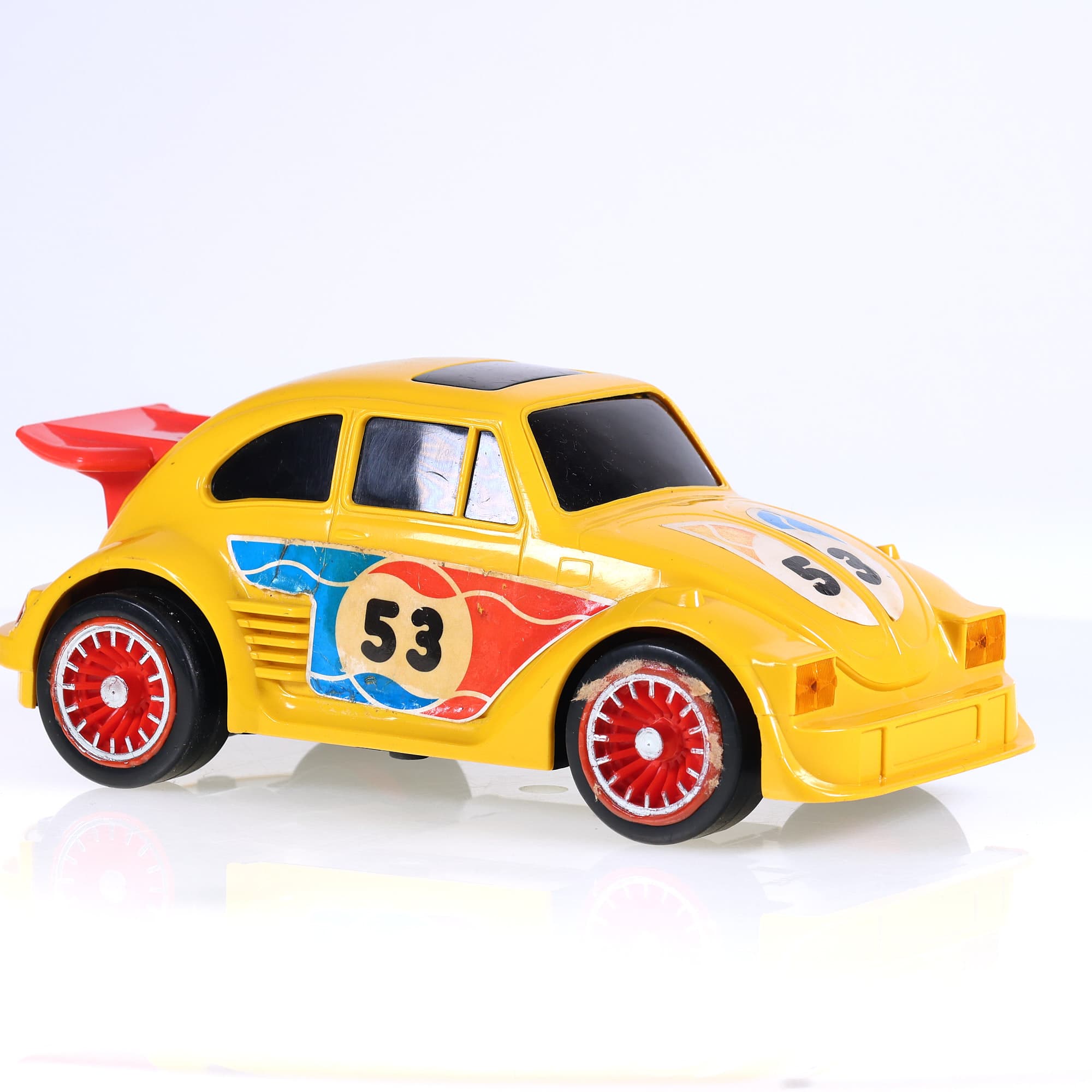 Joustra Volkswagen Coccinelle Racing moteur à piles #53 22 cm Jaune — miniature 7
