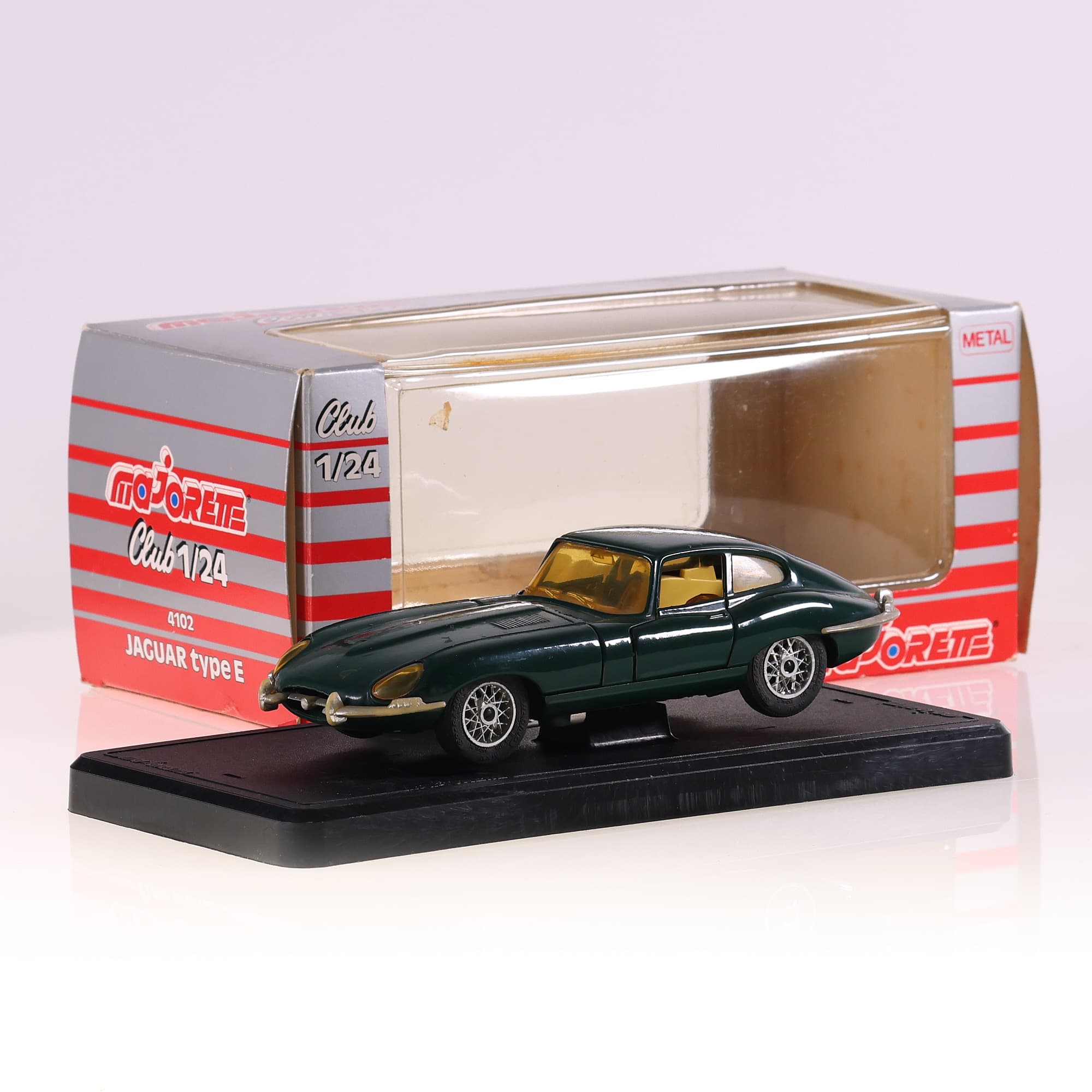 Majorette 4102 Jaguar type E 1/24 Vert avec boîte