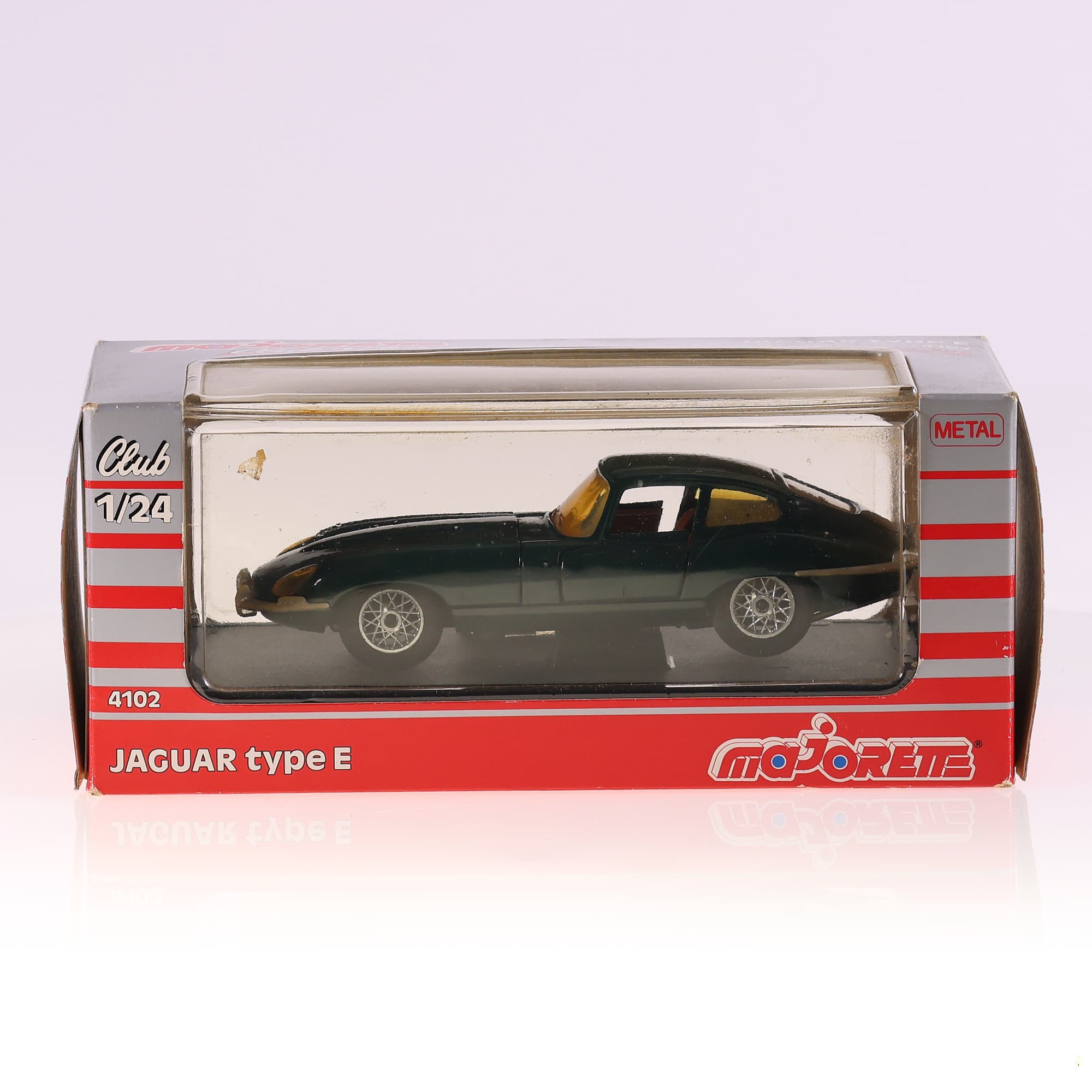 Majorette 4102 Jaguar type E 1/24 Vert avec boîte — miniature 10