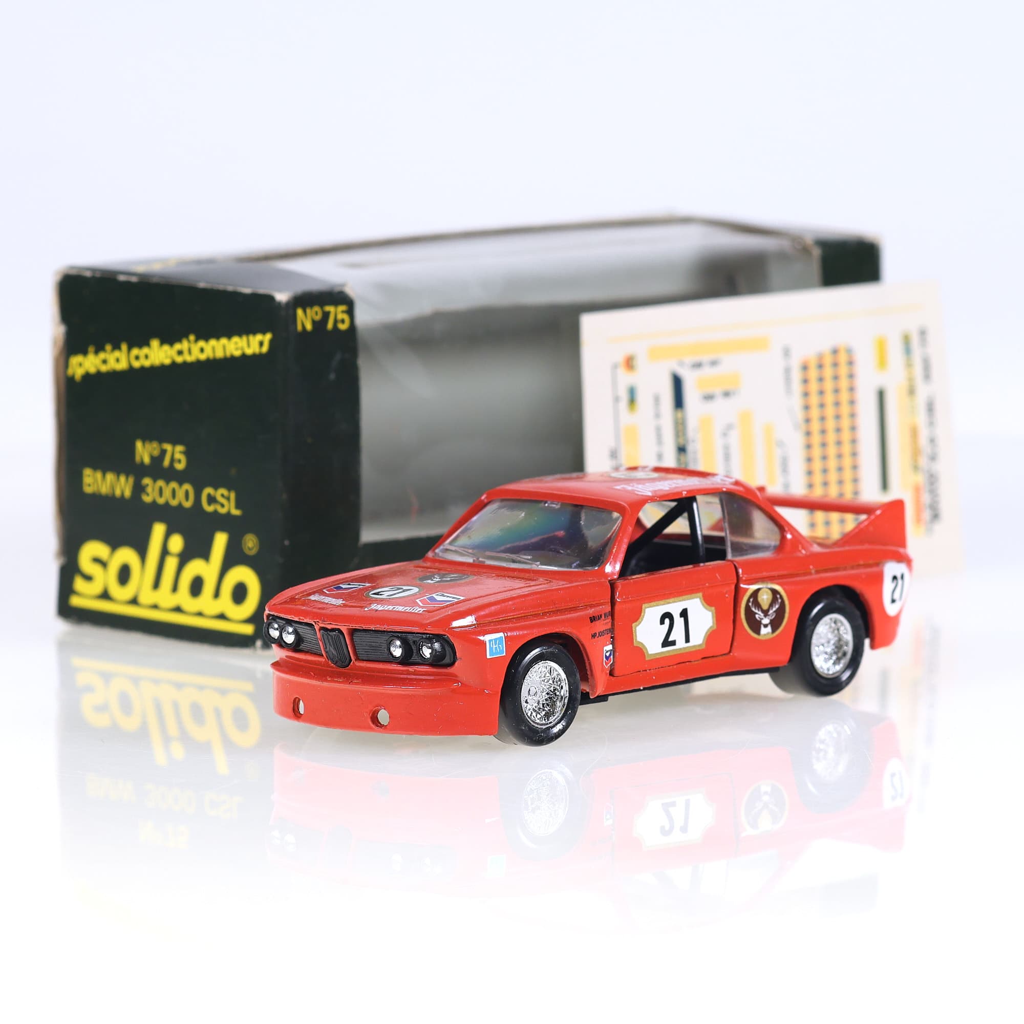 Solido - n° 75 - BMW 3000 CSL #21 1/43 avec boîte