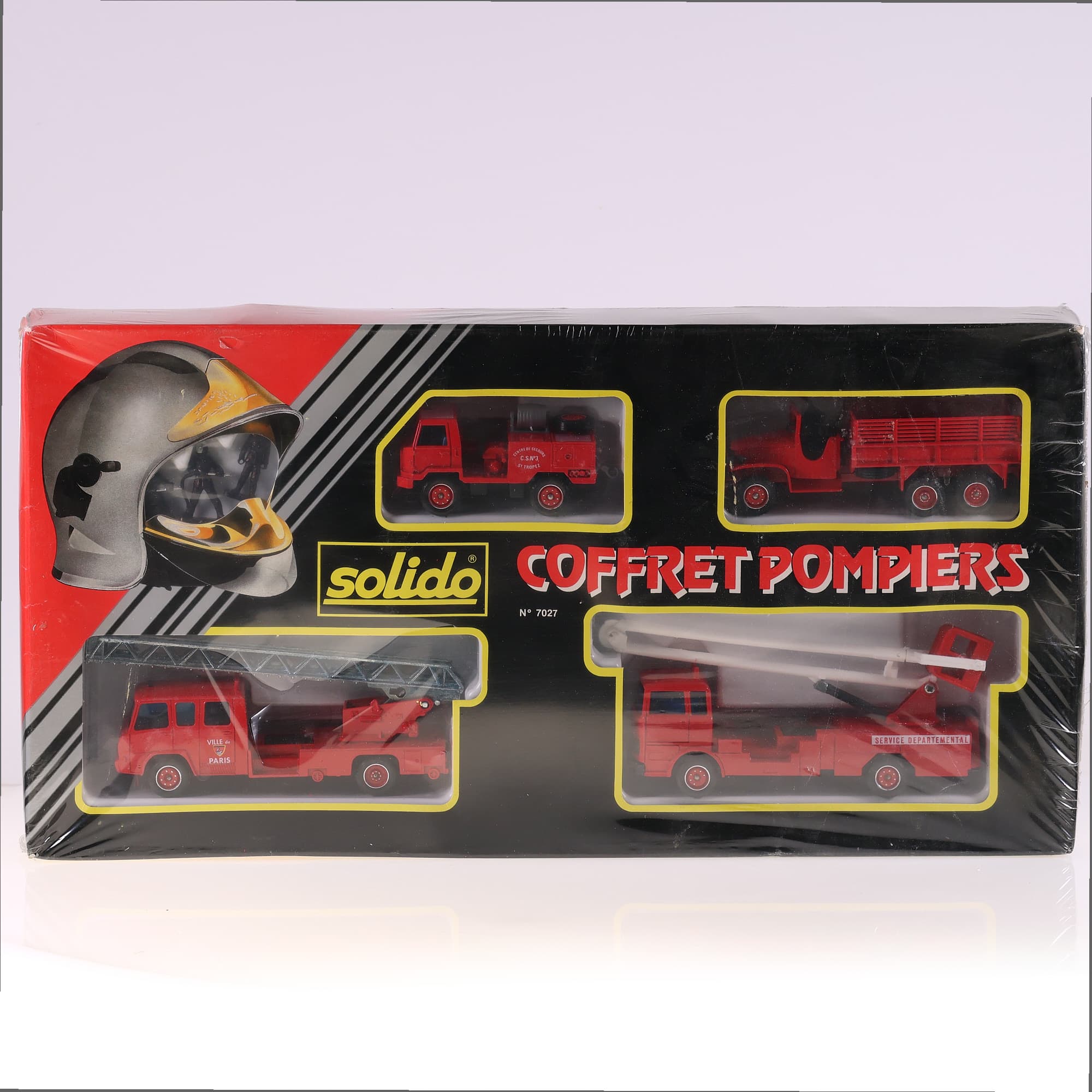 Solido 7027 Coffret Pompiers 1/50 Rouge avec boîte — photo 1