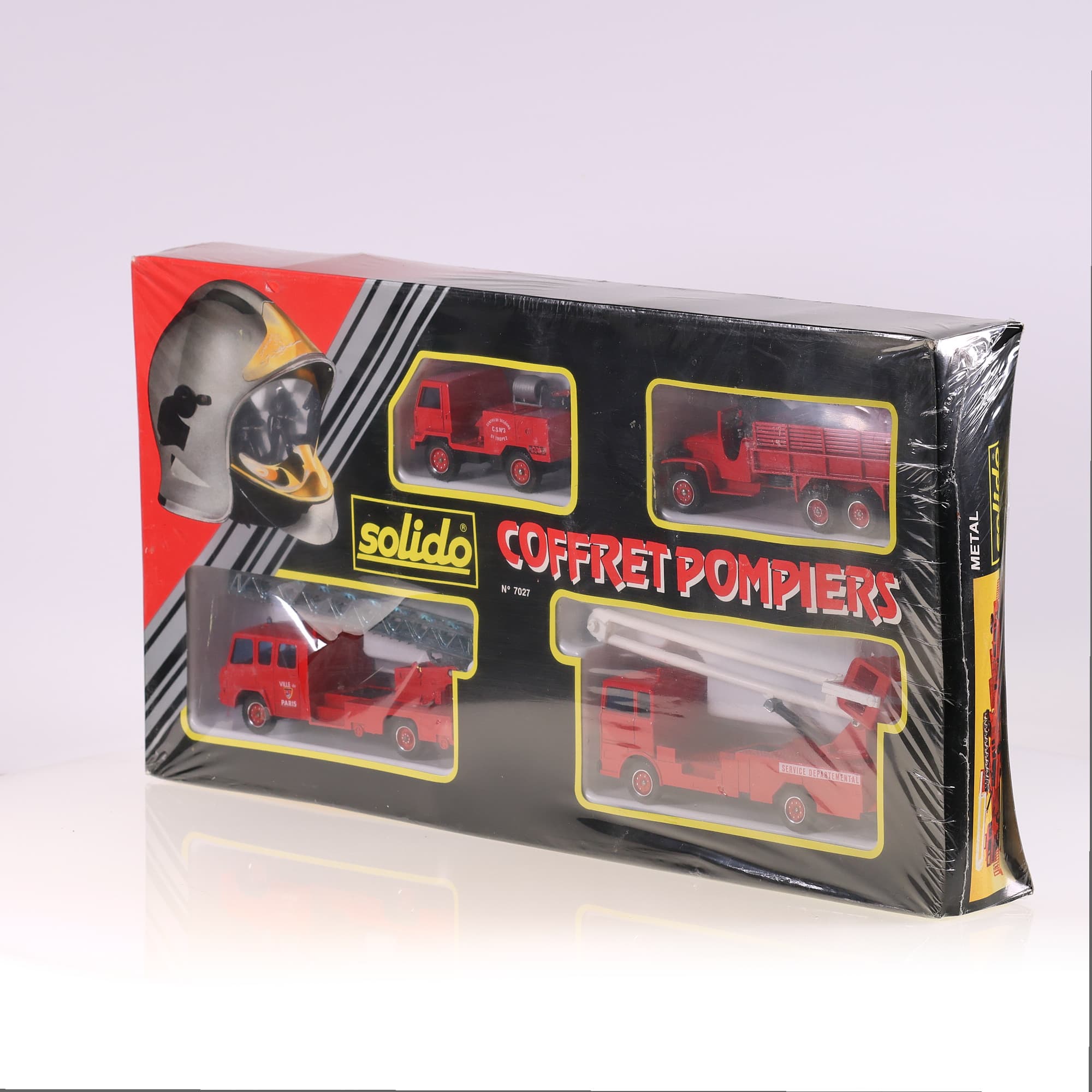 Solido 7027 Coffret Pompiers 1/50 Rouge avec boîte — miniature 2