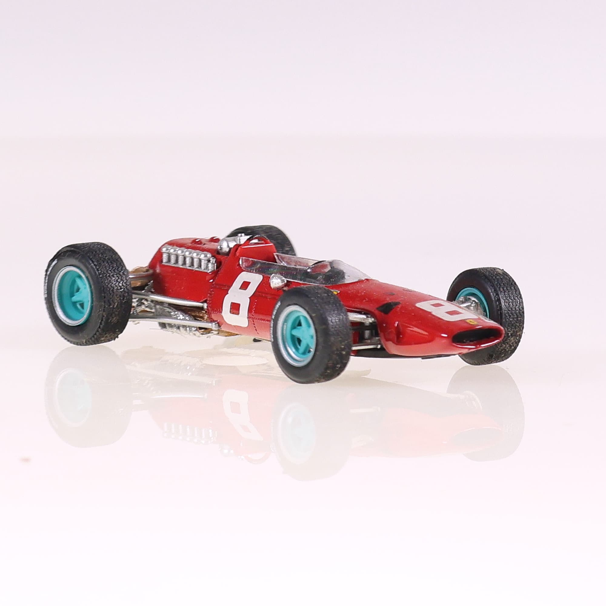 Brumm Ferrari 512 G.P. Italia 1965 John Surtees #8 1965 1/43 Rouge sans boîte — miniature 7