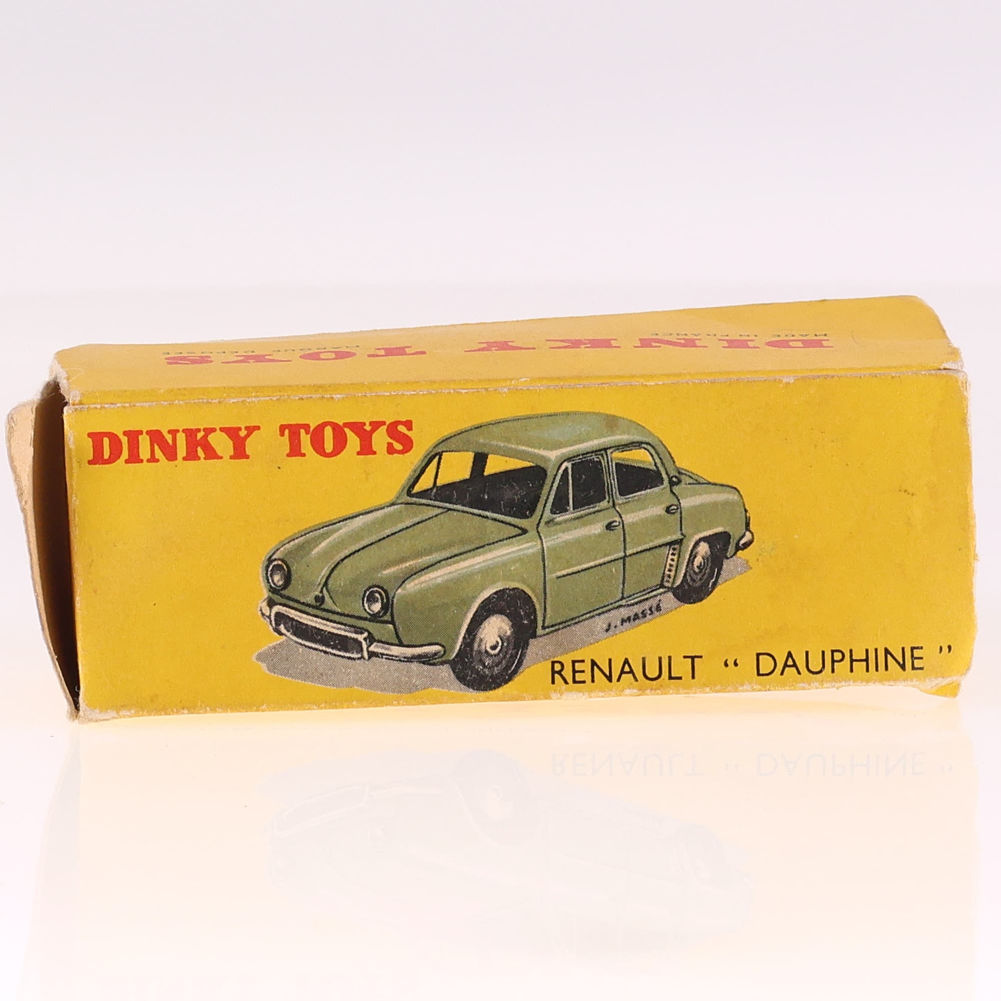 Dinky Toys Renault boite seule 24 E Dauphine Rouge 1/43 — miniature 3