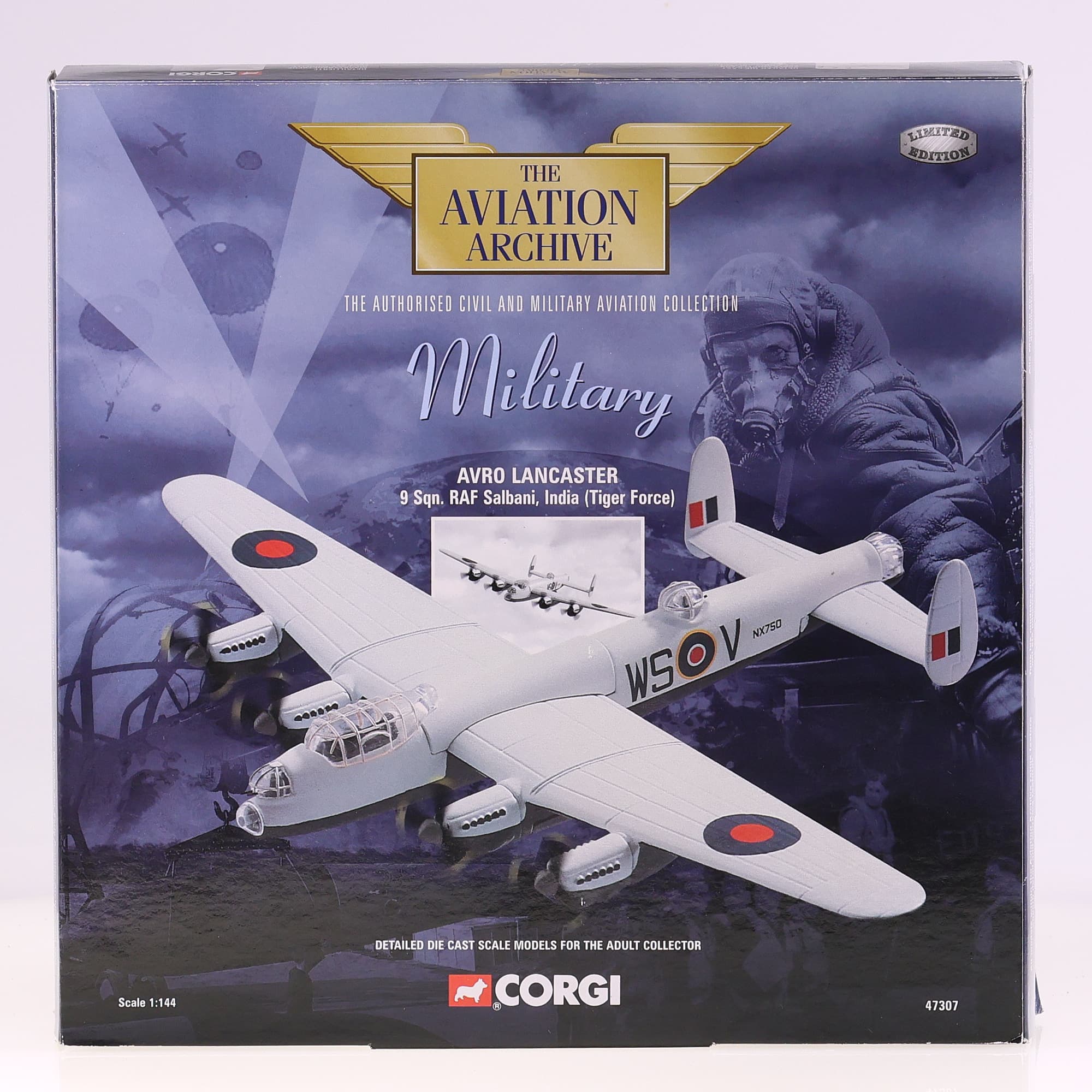 Corgi 47307 Avro Lancaster 9 Sqn. RAF Salbani, India (Tiger Force) 1/144 