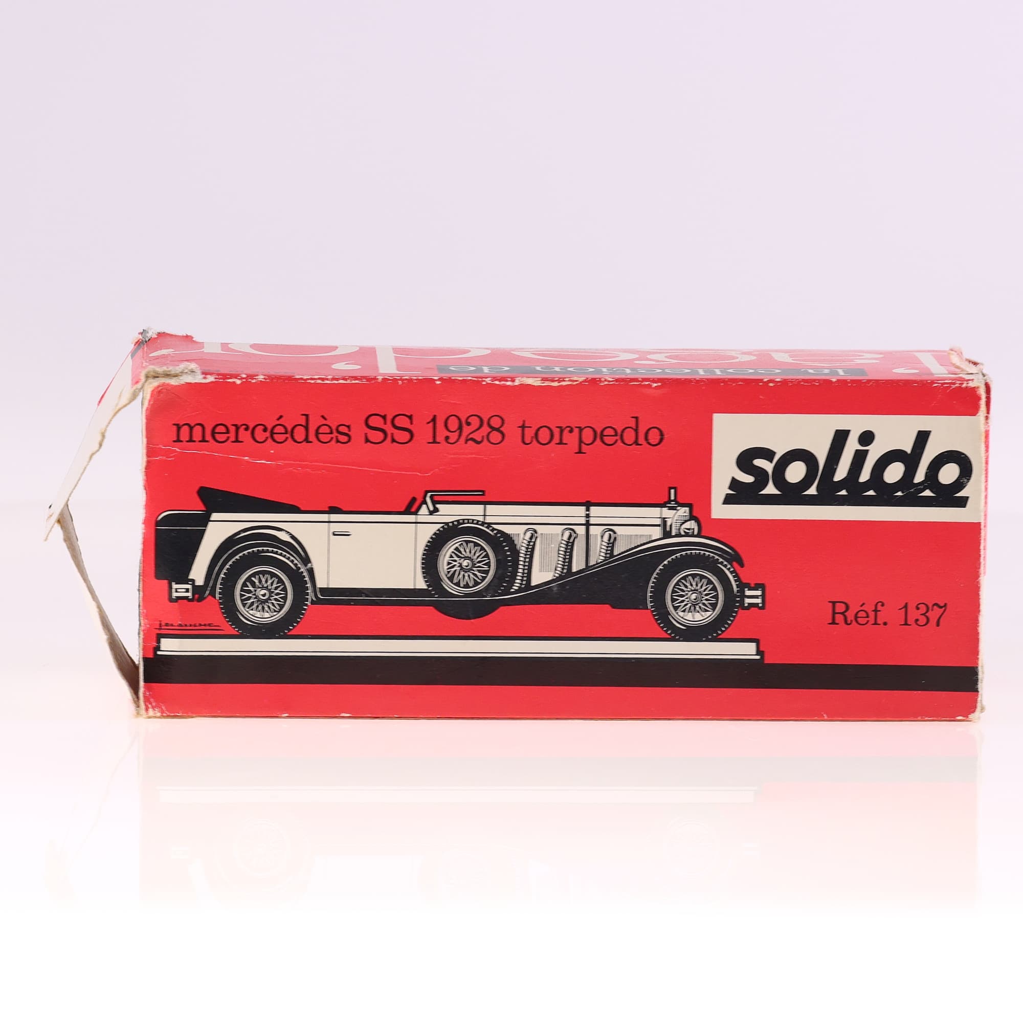Solido 132 Mercedes SS 1928 torpedo 1/43 Gris avec boîte — miniature 12