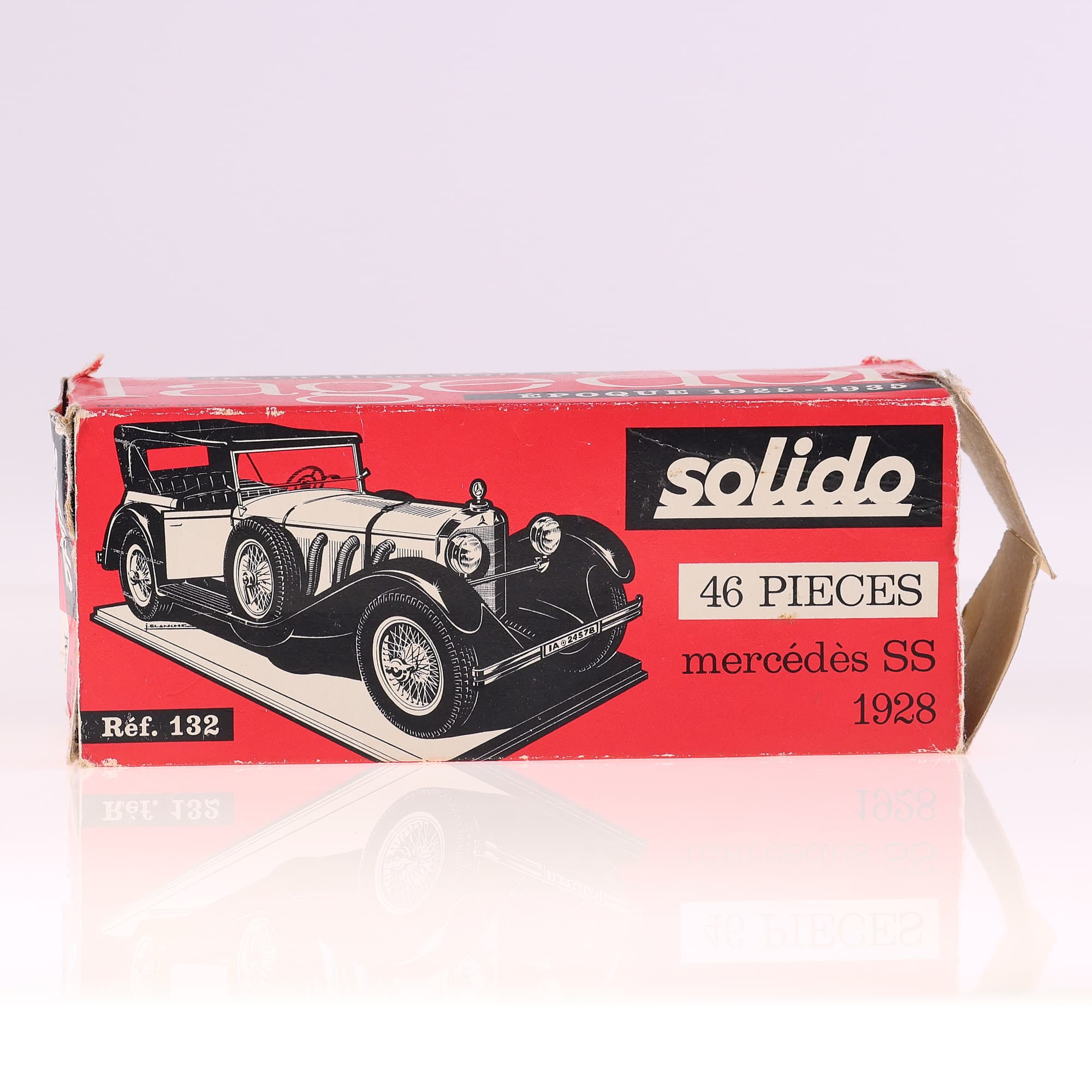 Solido 132 Mercedes SS 1928 torpedo 1/43 Gris avec boîte — miniature 10