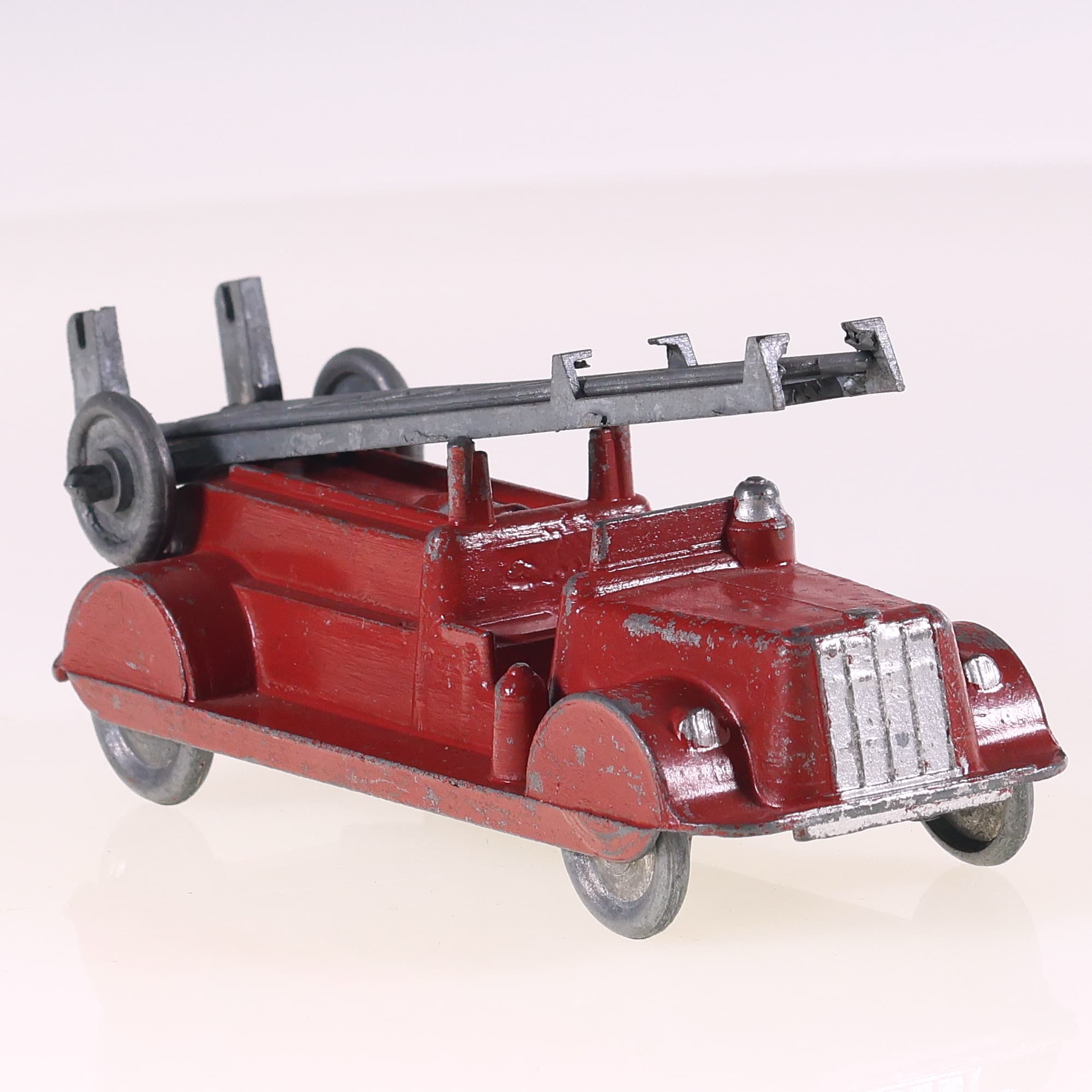 DCMT camion pompier échelle 11,5 cm ancien en métal — miniature 7