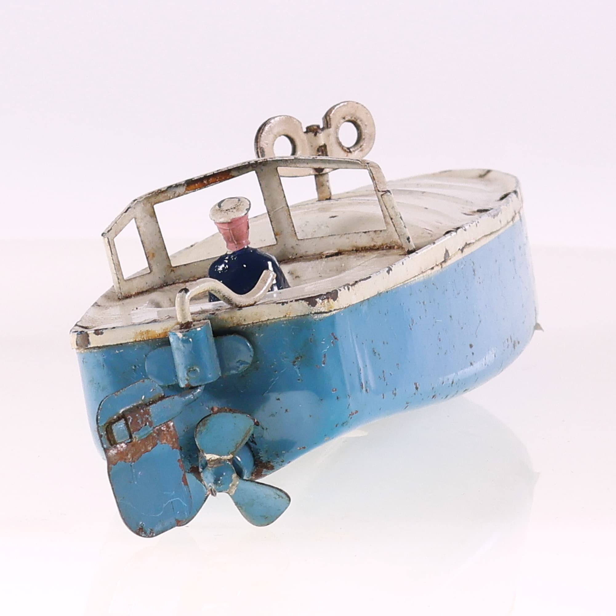 JEP canot mécanique JEP 2 Bateau Bicolore 31 cm moteur fonctionnel — miniature 4