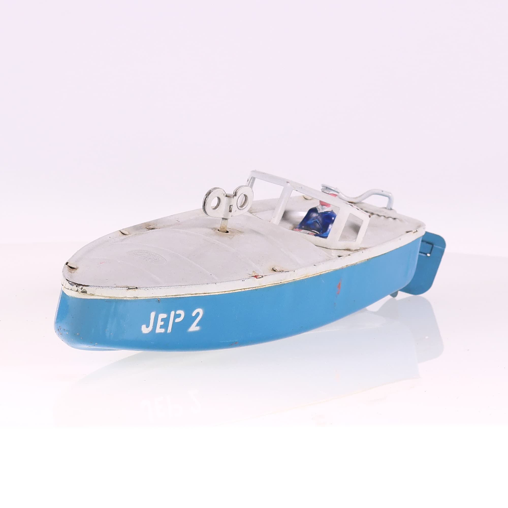 JEP 2 canot mécanique Bateau Bicolore 30 cm sans boîte