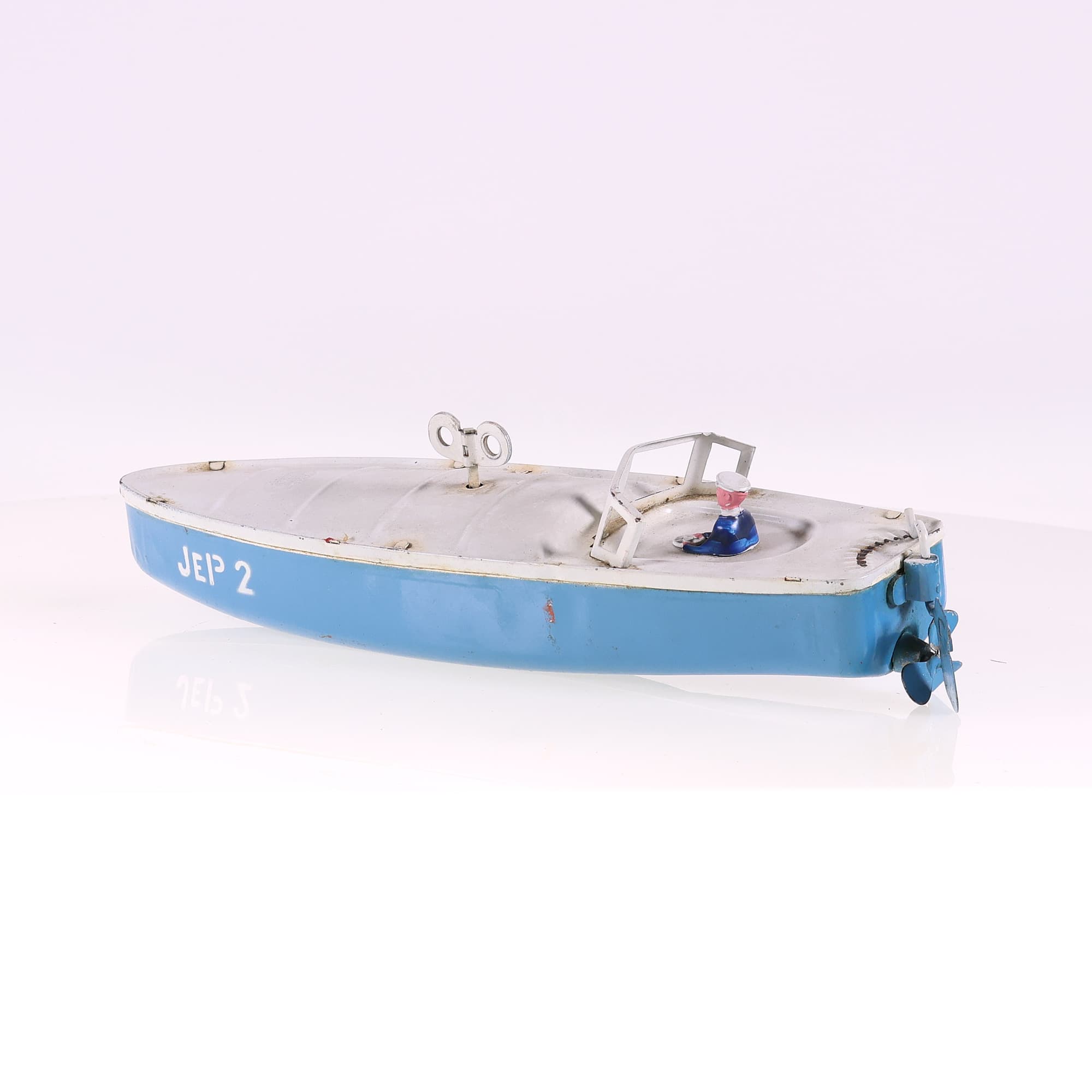 JEP 2 canot mécanique Bateau Bicolore 30 cm sans boîte — miniature 3