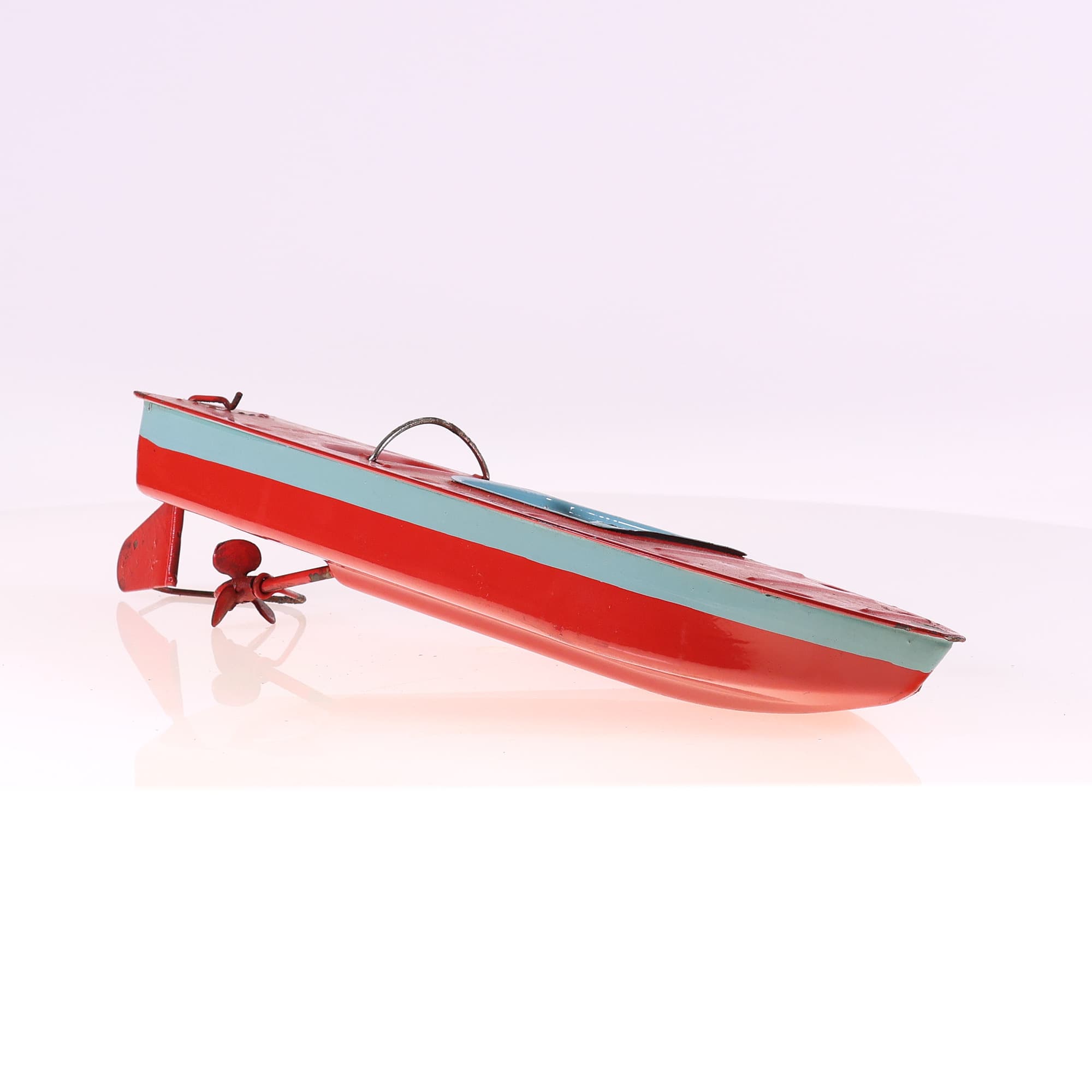 Triang-Minic canot mécanique Jouet mécanique, Bateau 34,5 cm Grade B sans boîte — miniature 7