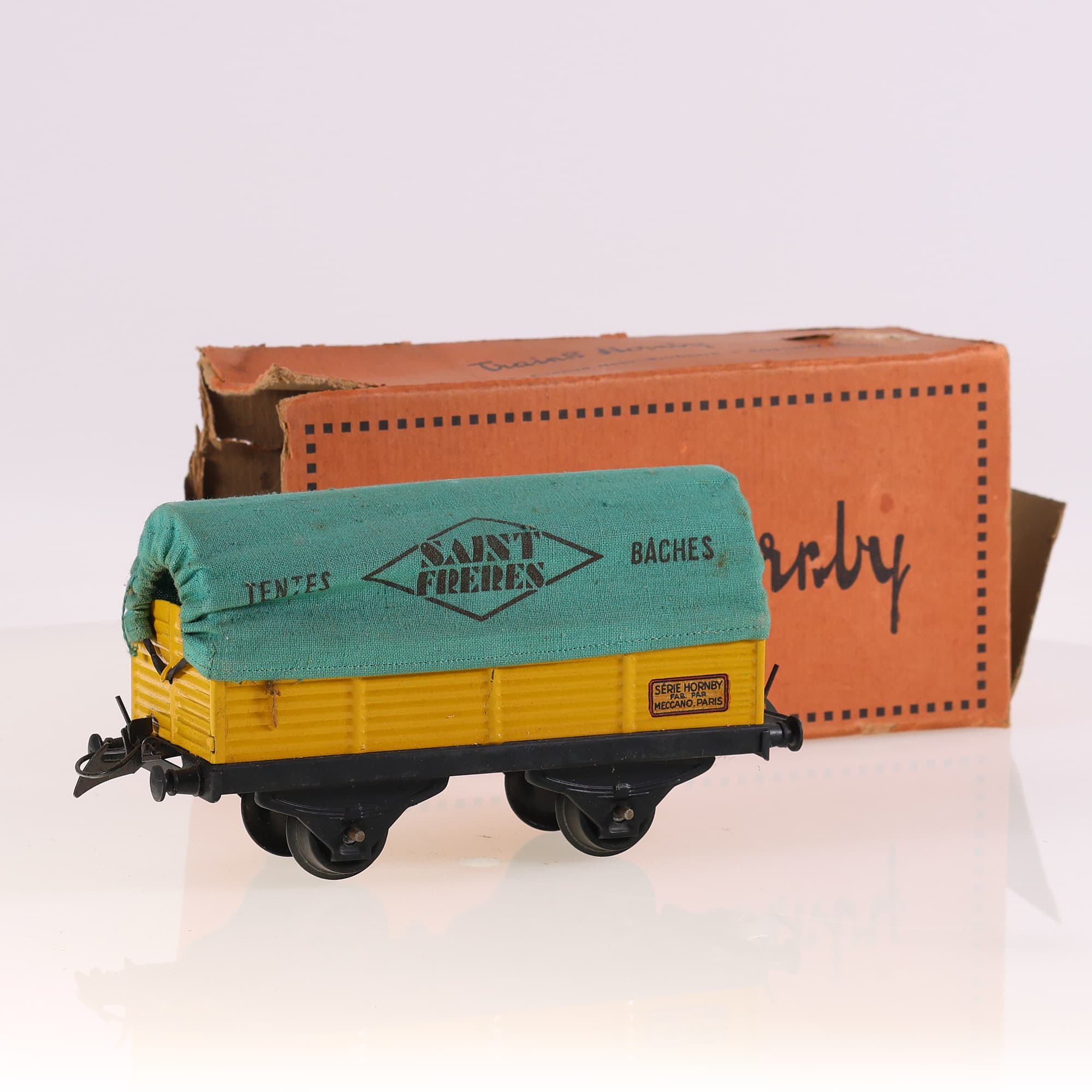 Hornby France wagon bâché Saint Frères O Grade B avec boîte