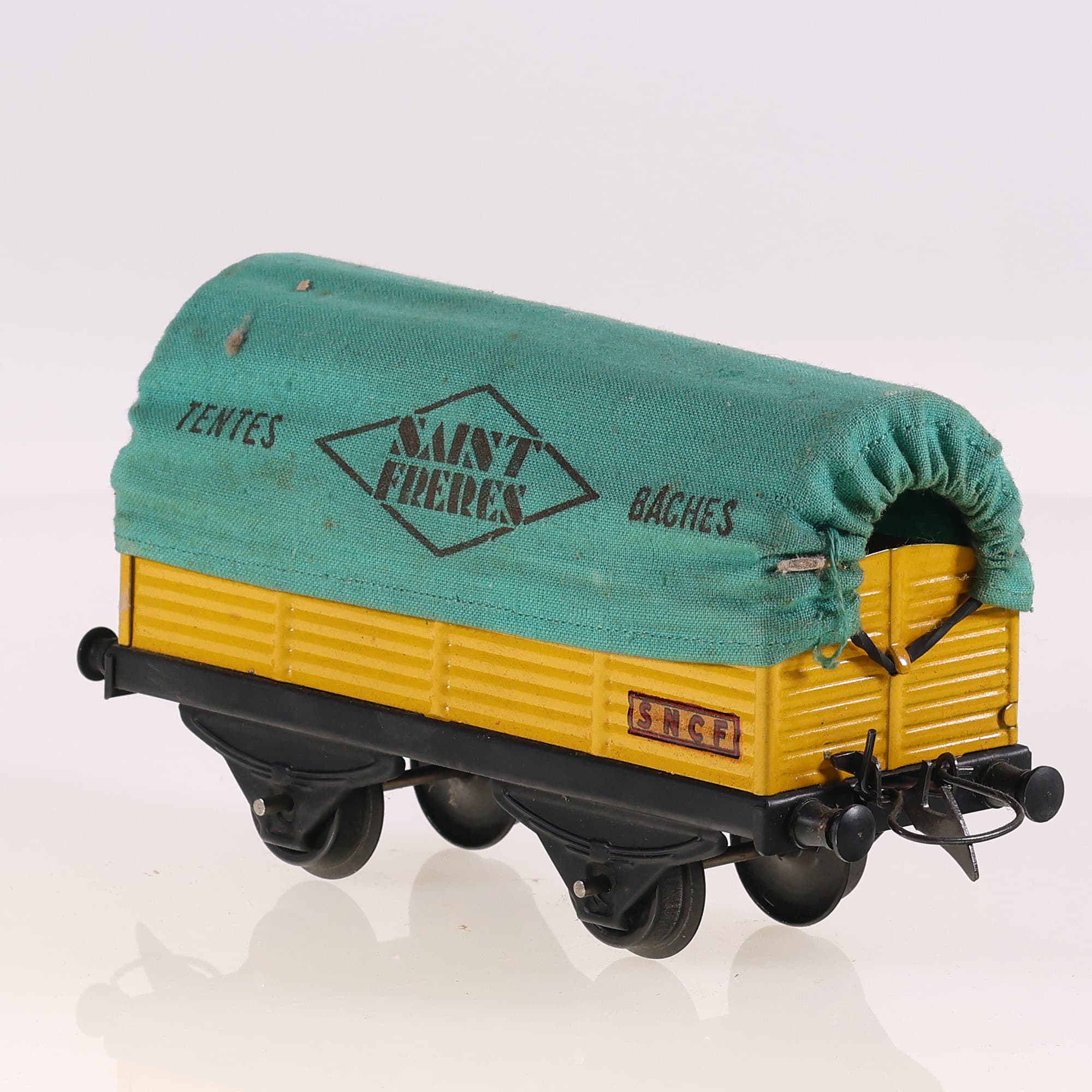 Hornby France wagon bâché Saint Frères O Grade B avec boîte — miniature 7