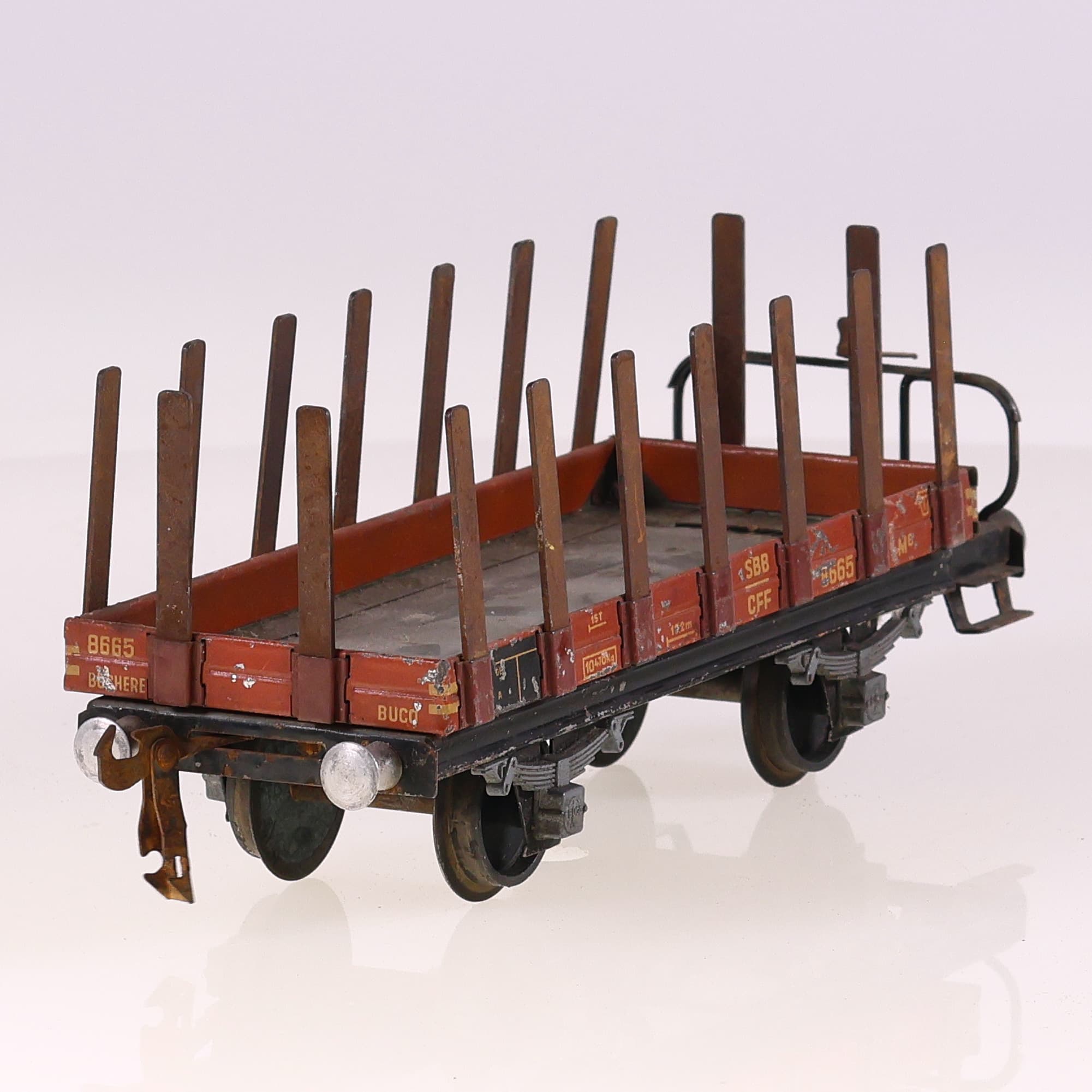 BUCO wagon SBB CFF marchandises plat 8665 ridelles O