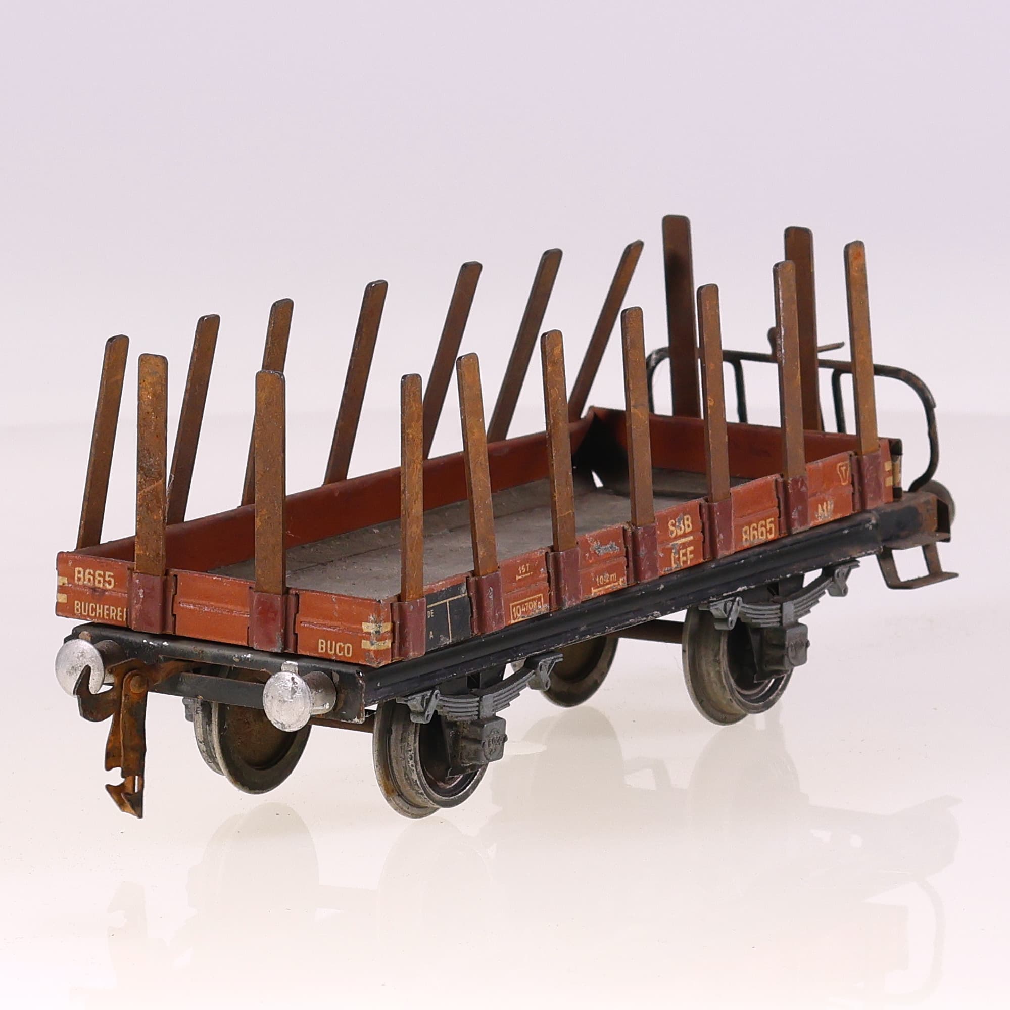 BUCO wagon marchandises plat SBB CFF 8665 O Grade B sans boîte