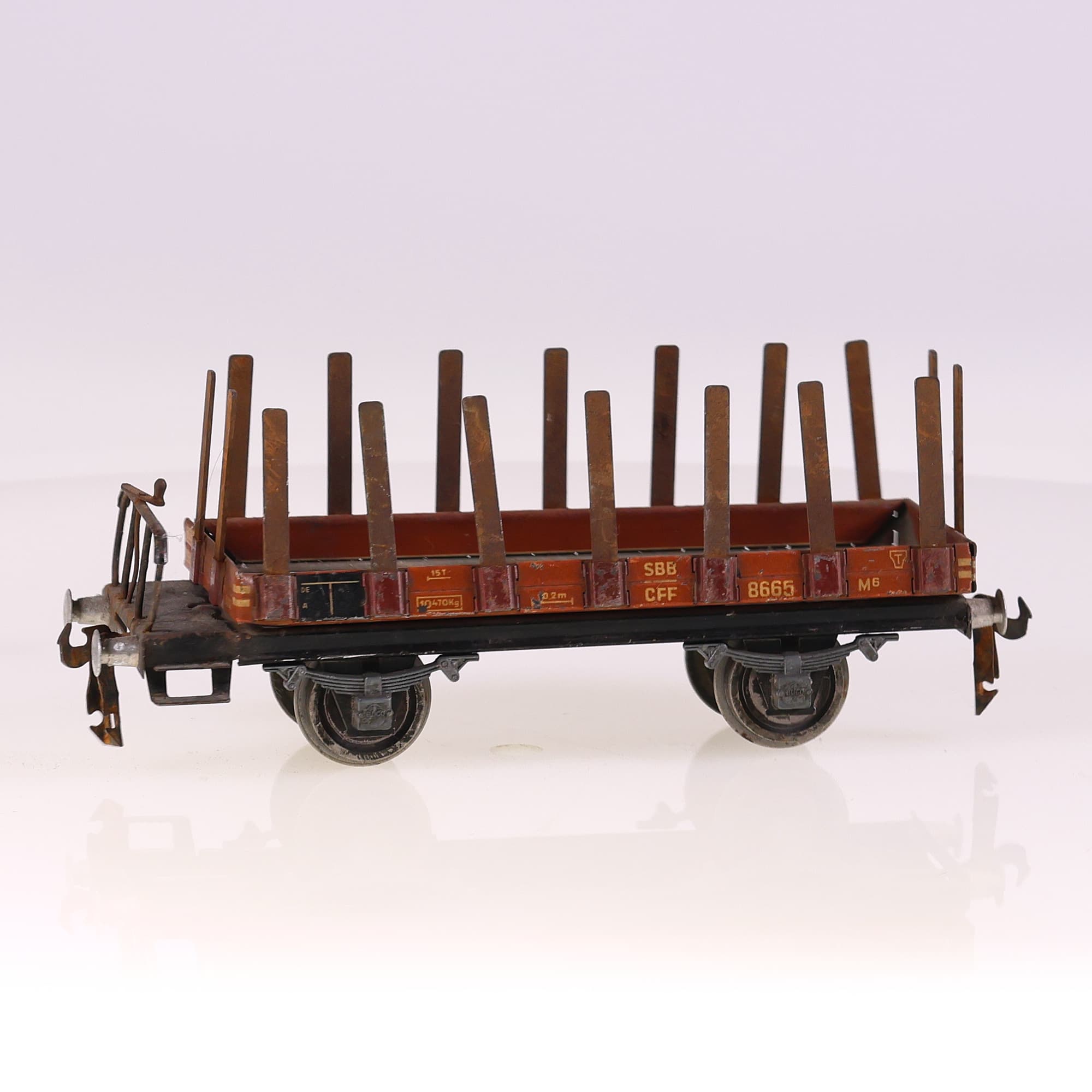 BUCO wagon marchandises plat SBB CFF 8665 O Grade B sans boîte — miniature 6