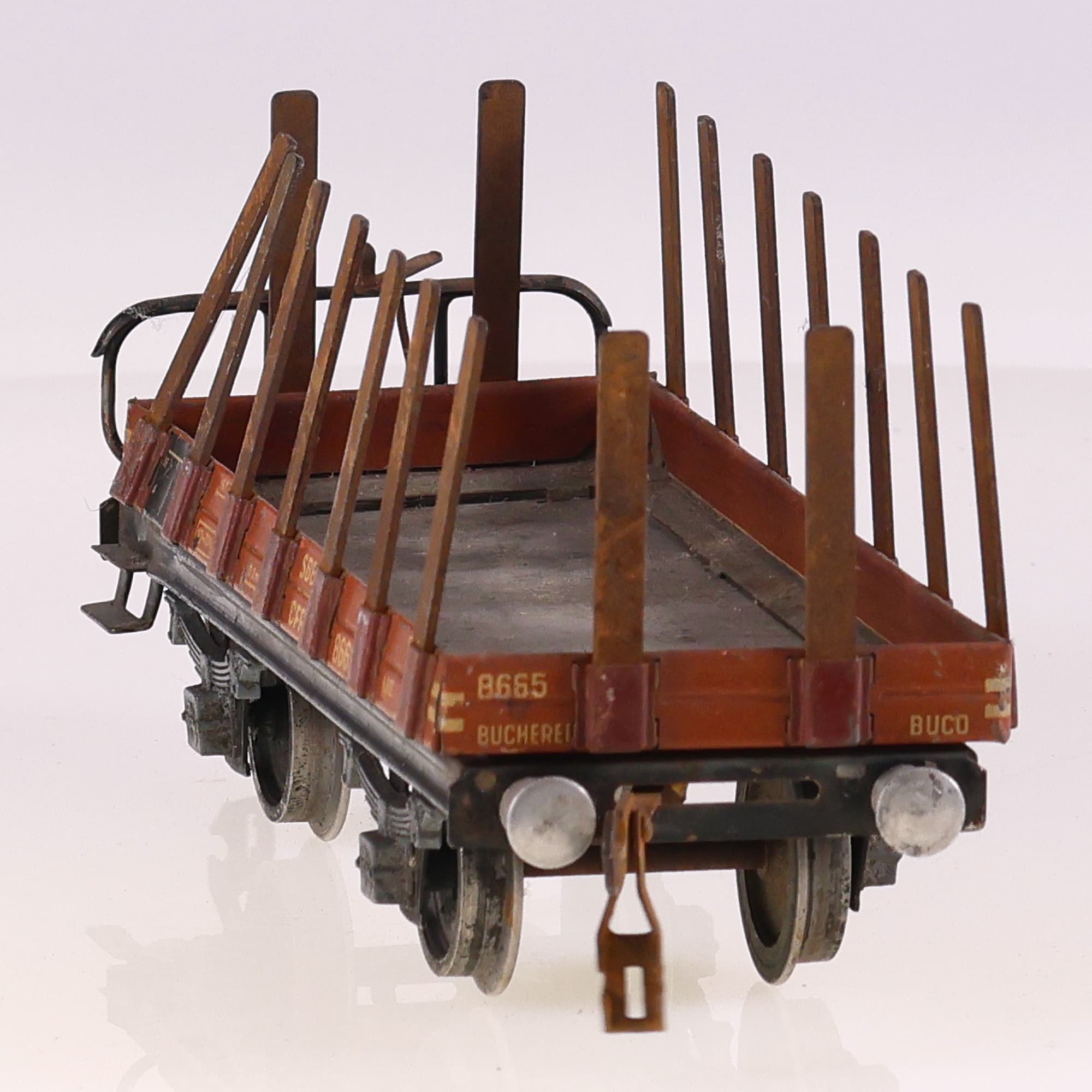 BUCO wagon marchandises plat SBB CFF 8665 O Grade B sans boîte — miniature 8