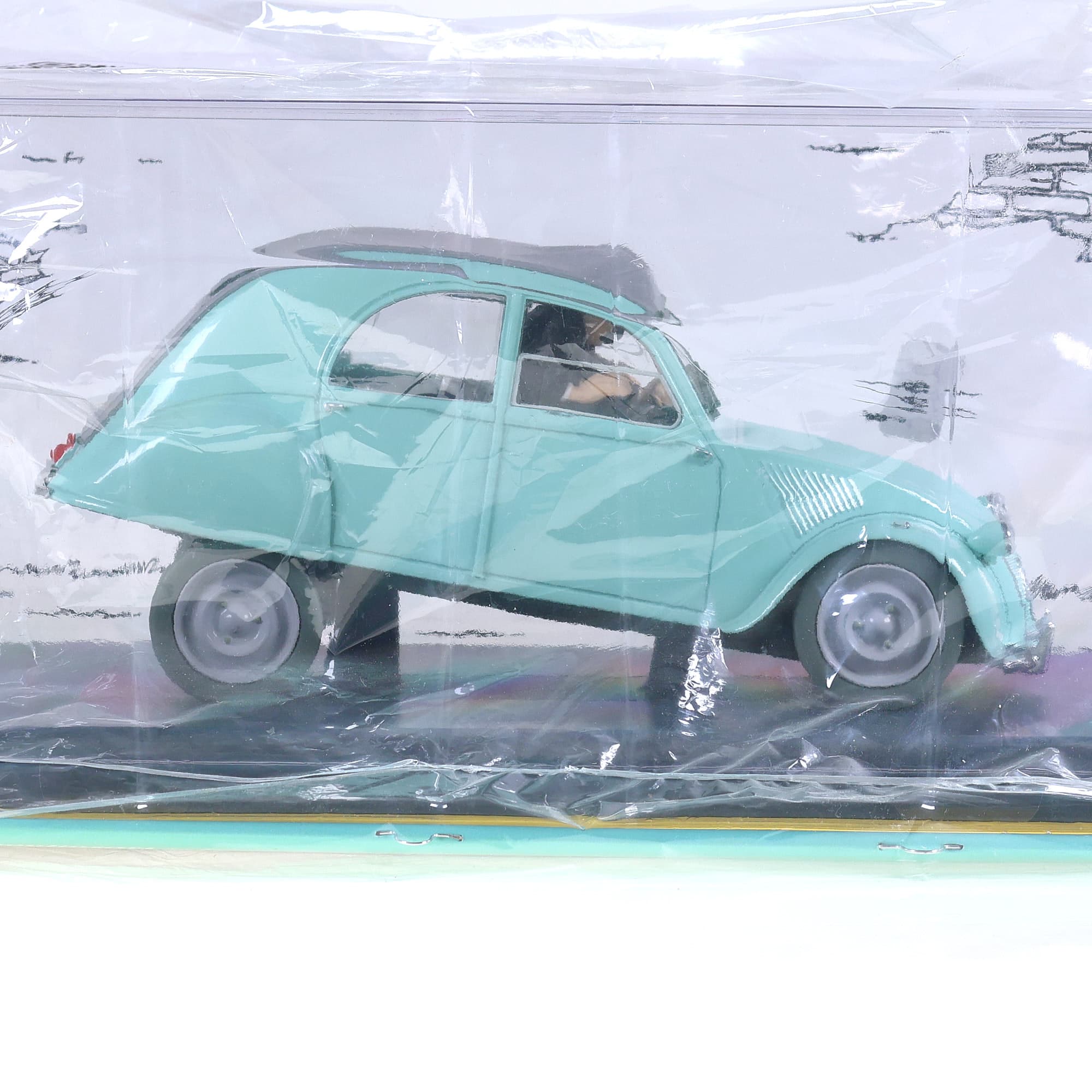Les voitures de tintin Citroën La 2CV des dupondt 1/24 Turquoise neuf avec boîte — miniature 5