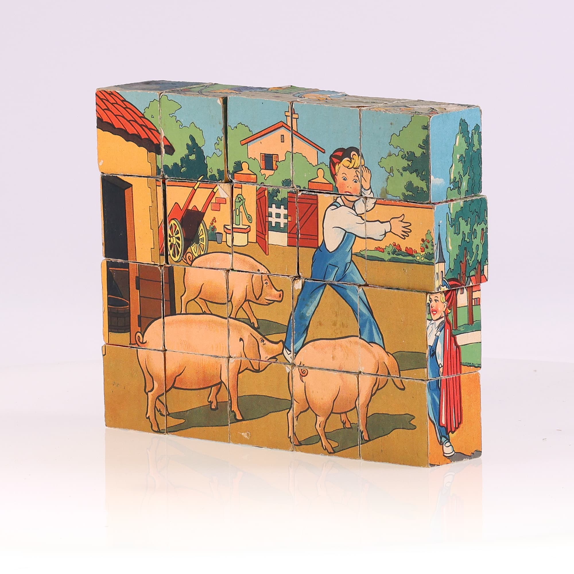 Jeu de cube en papier complet (la ferme)  avec 4 affiches — miniature 3