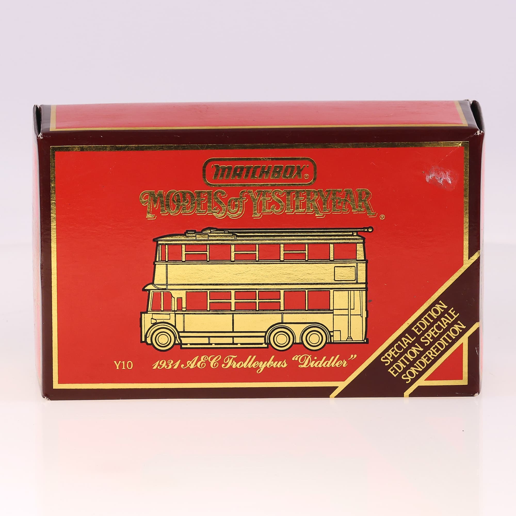 Matchbox Y10 AEC Trolleybus 'Diddler' 1931 11 cm Bicolore avec boîte — miniature 11